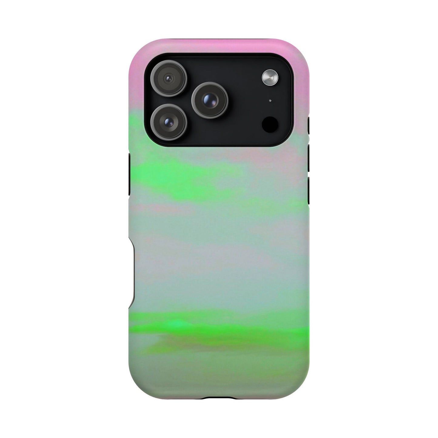 Green and pink sky Design - Iphone Magnetic Tough Case