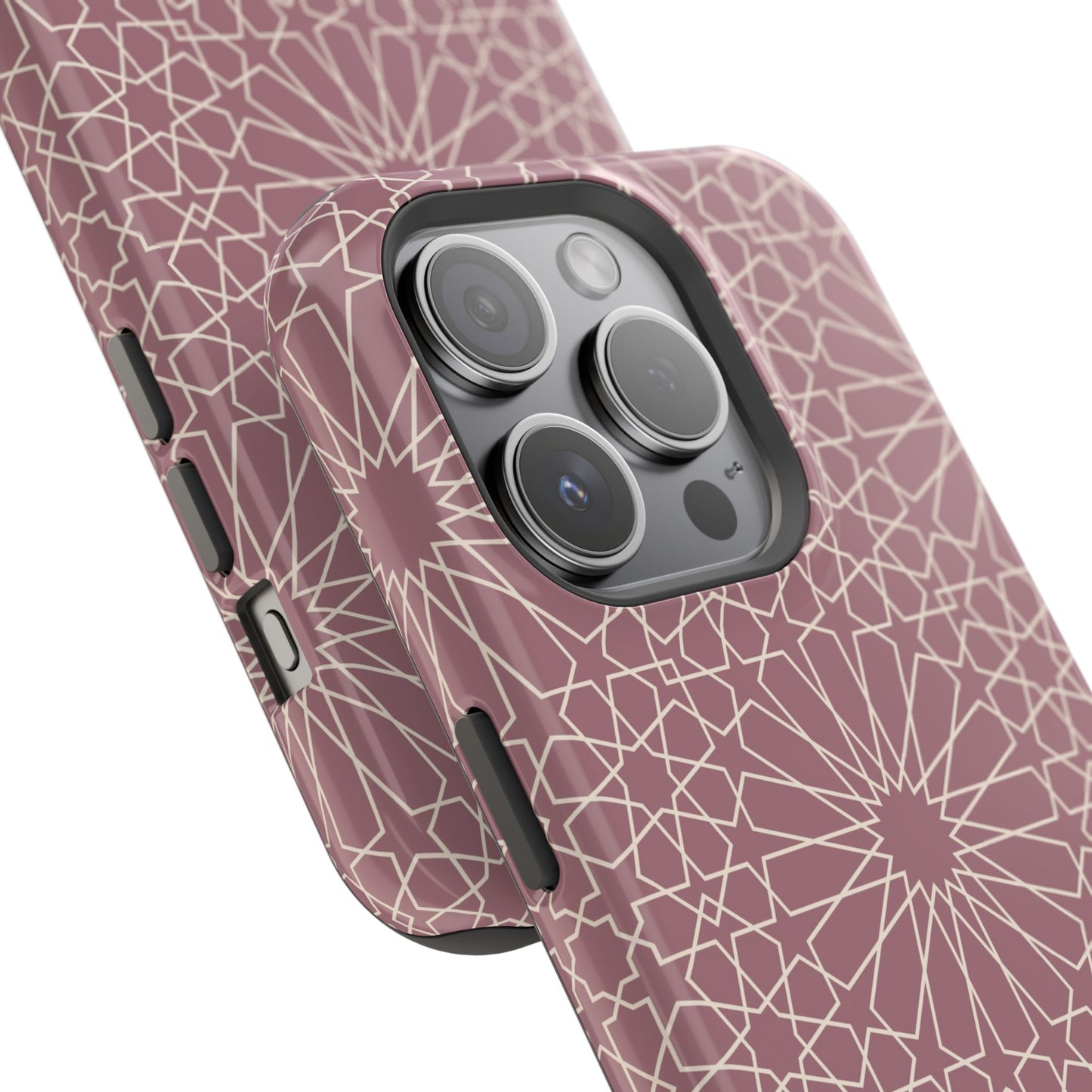 Pink Flower 🌸 Geometric Design Iphone Magnetic Tough Case