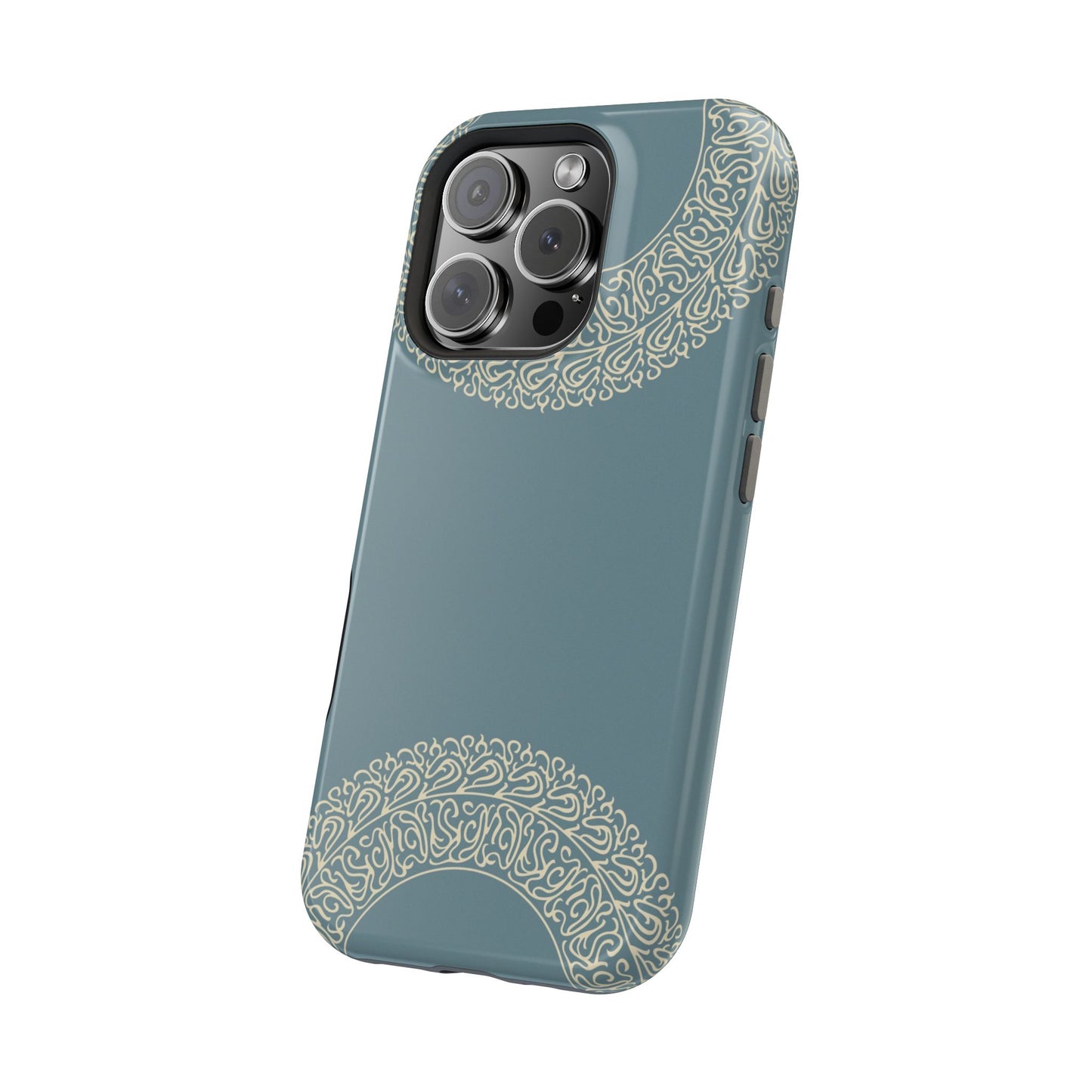 Beige geometric circle Design - Iphone Magnetic Tough Case