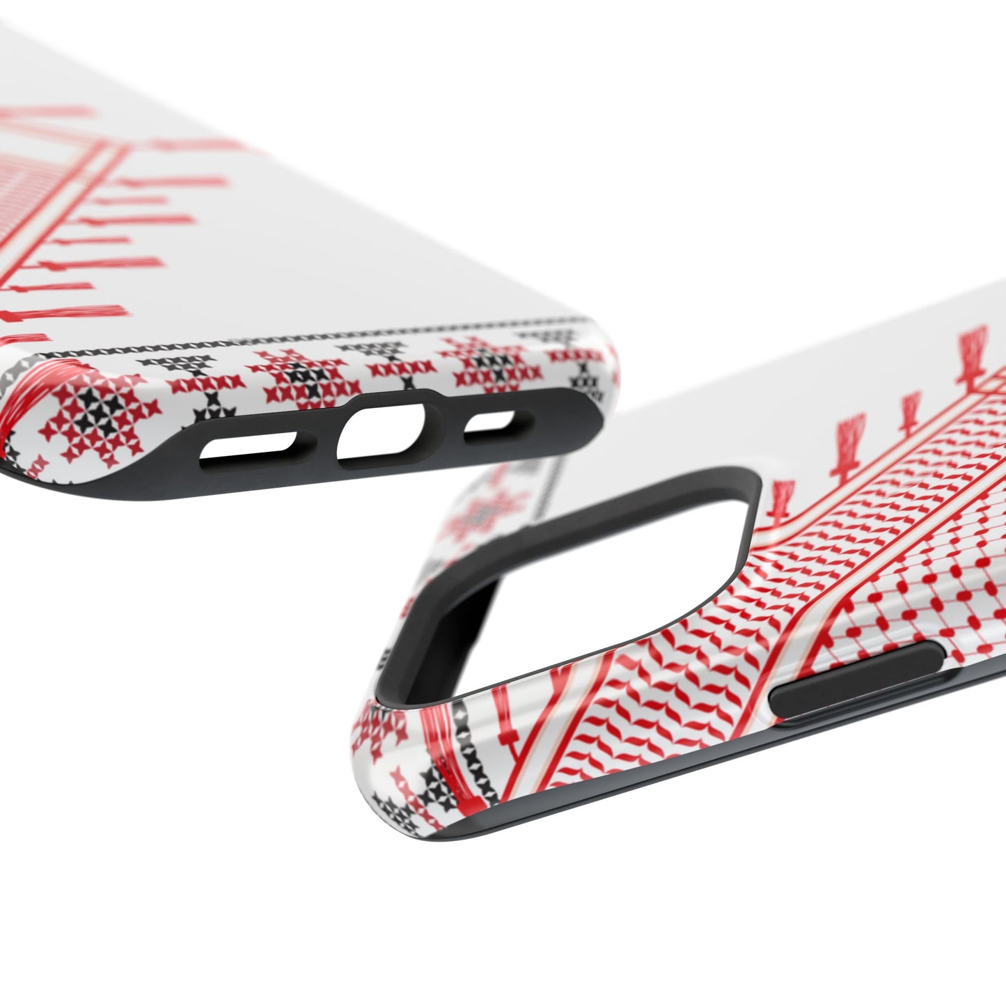 Red and White Hattah Design Iphone Magnetic Tough Case