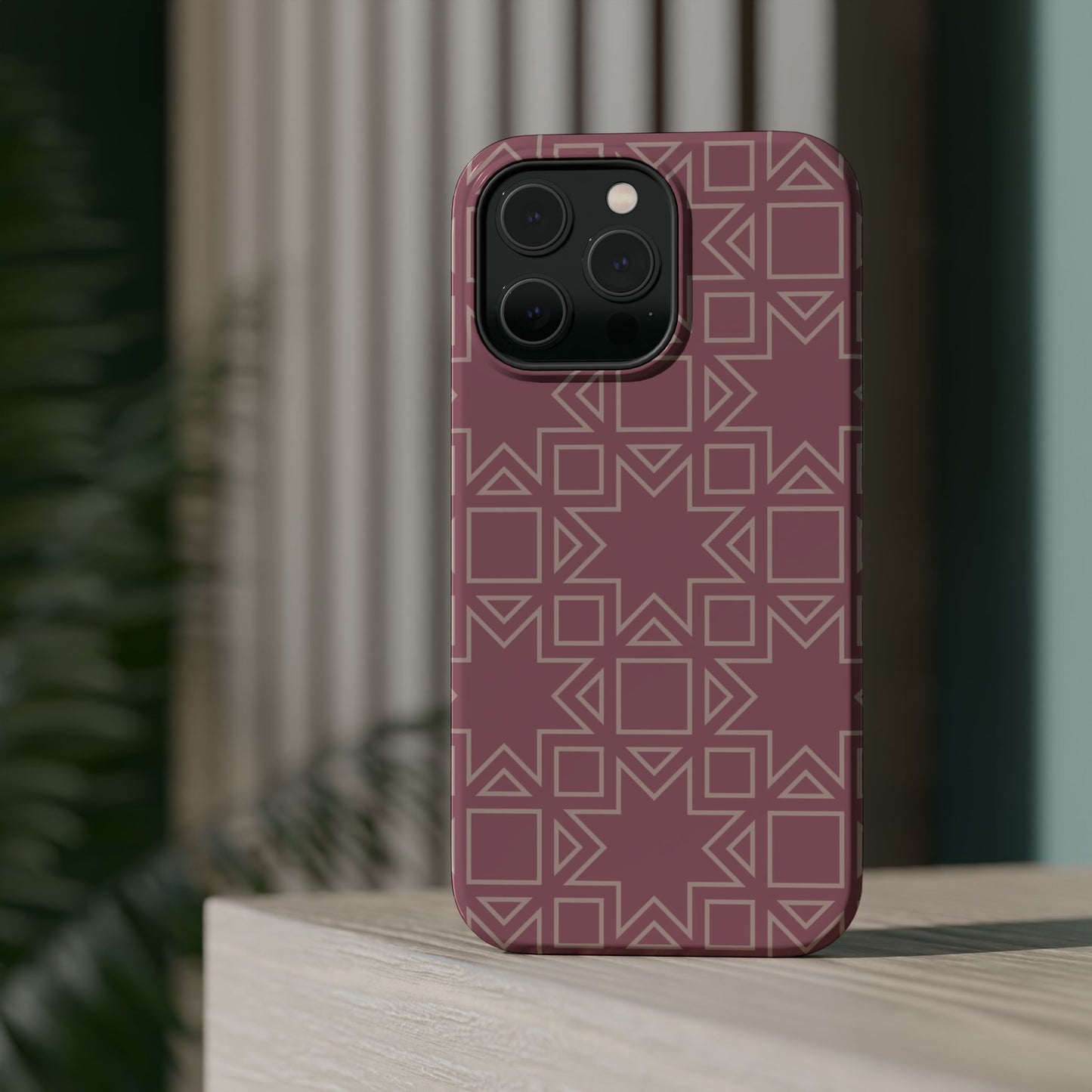 Pink Star ⭐️ Geometric Design - Iphone Magnetic Tough Case