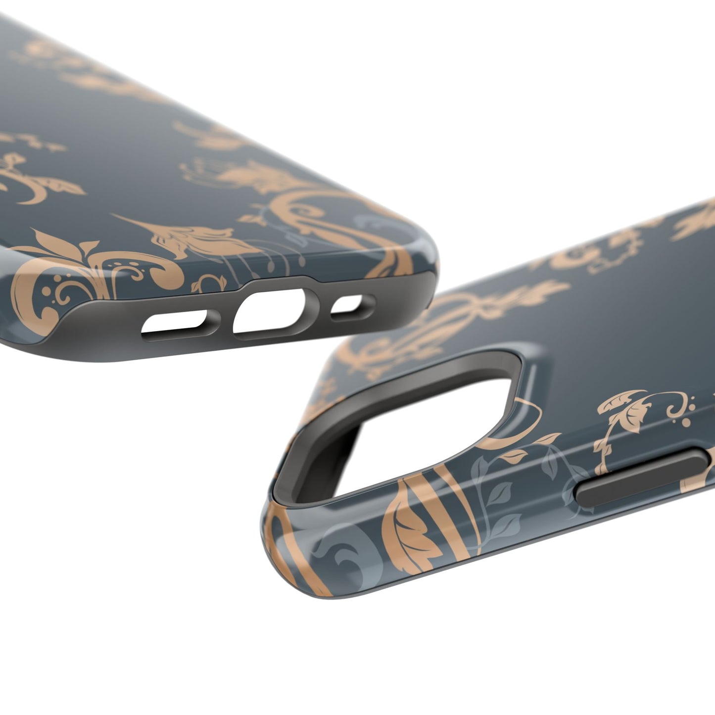 Gold flowers Iphone Magnetic Tough Cases