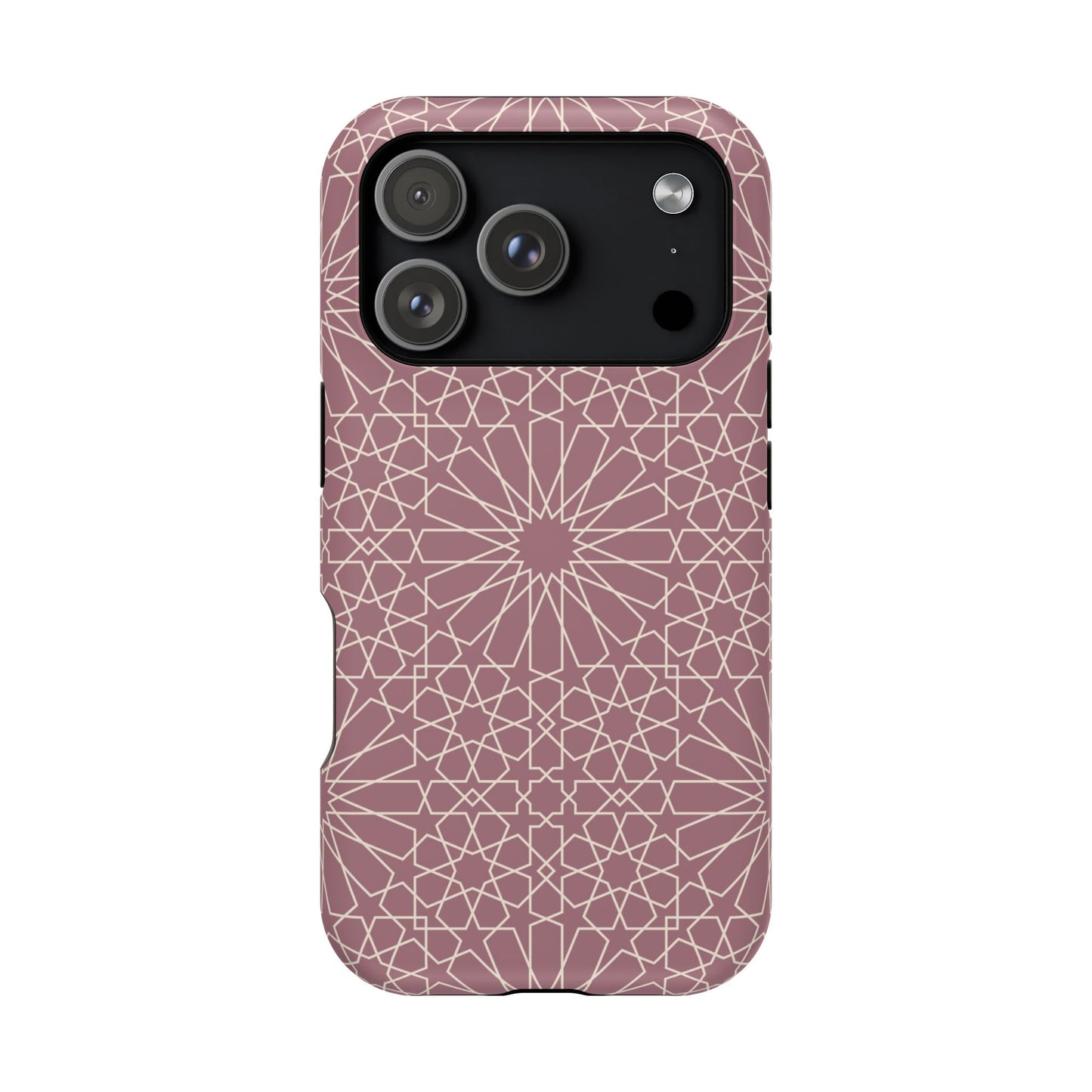 Pink Flower 🌸 Geometric Design Iphone Magnetic Tough Case