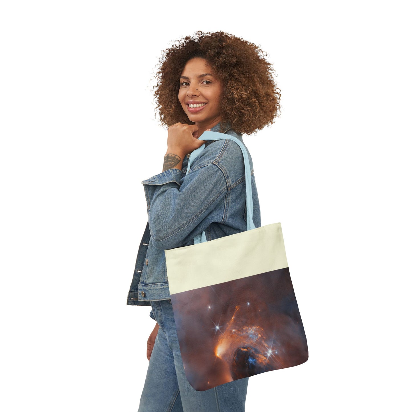 New-Born Star Canvas Tote Bag, 3-Color Straps