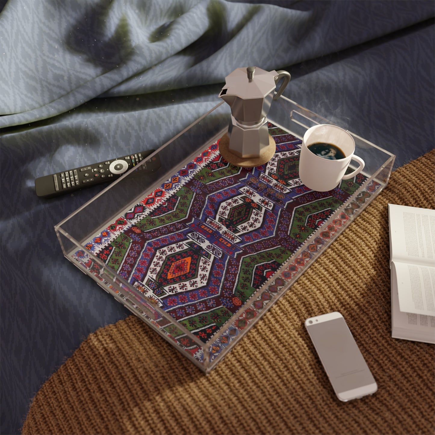 Colorful Purple Acrylic Serving Tray