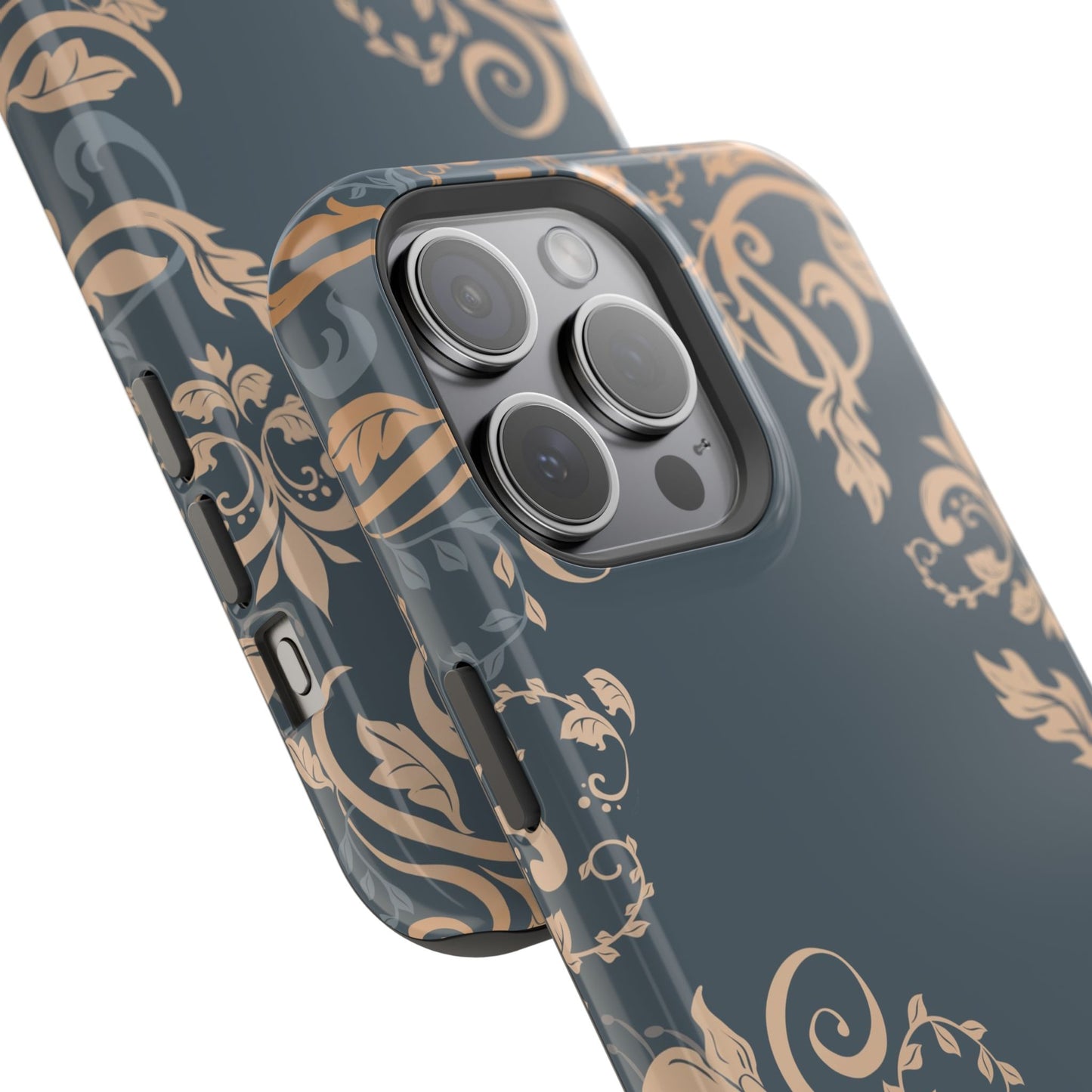 Gold flowers Iphone Magnetic Tough Cases