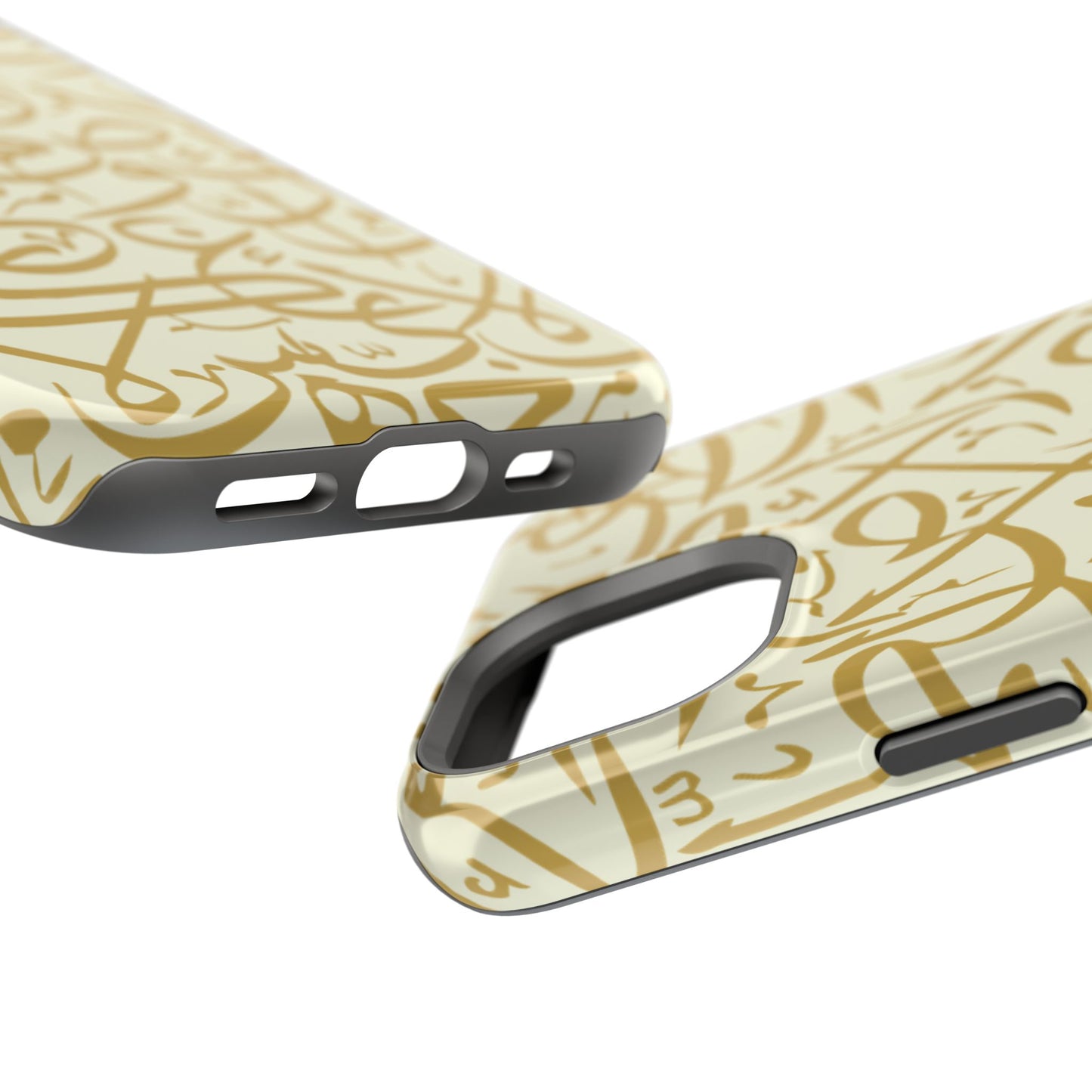 Beige and Gold Arabic Letters Iphone Magnetic Tough Cases