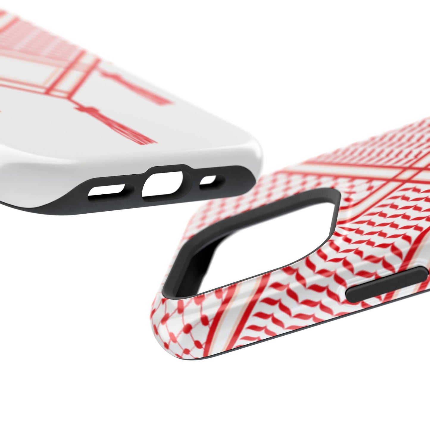 Red and White Shmagh Design Iphone Magnetic Tough Case