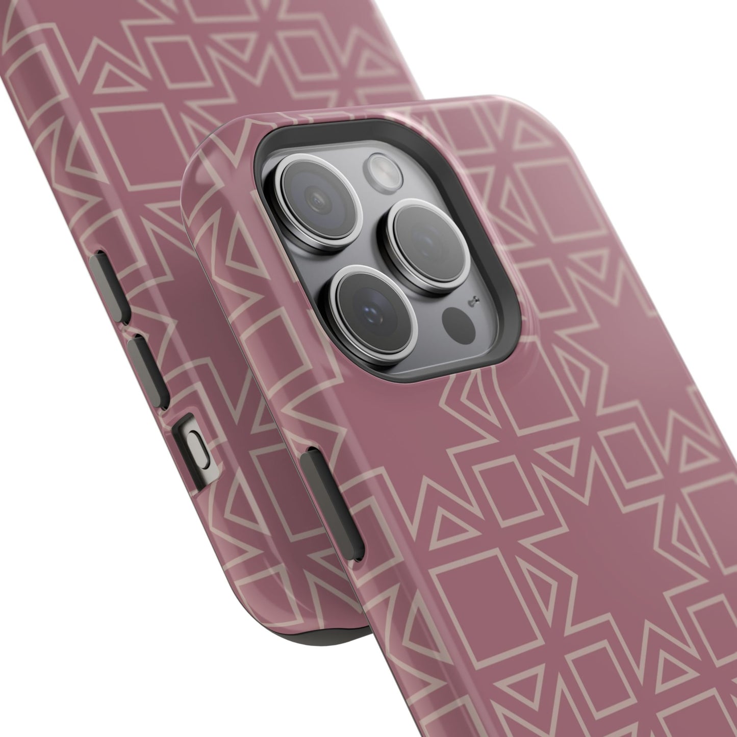 Pink Star ⭐️ Geometric Design - Iphone Magnetic Tough Case