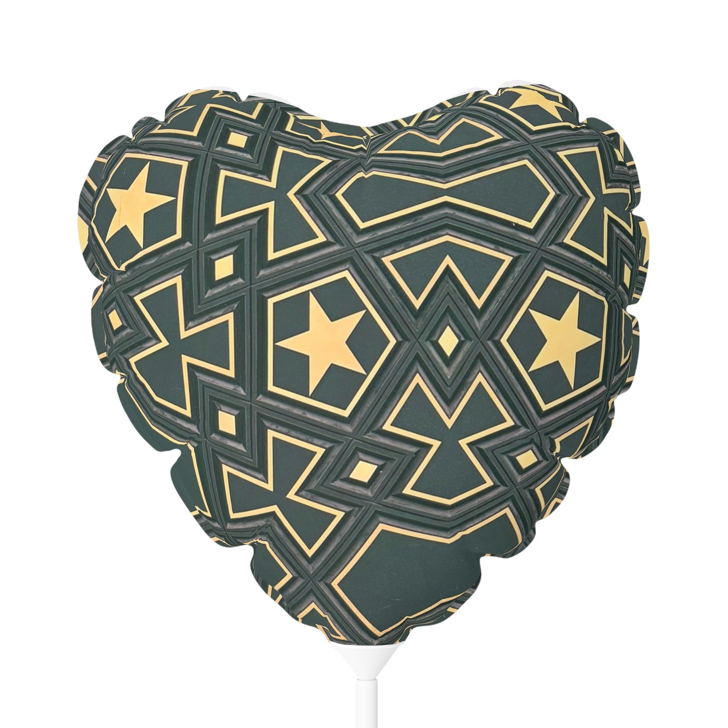 Heart-Circle Shaped Decorative Balloon - 11" Star Pattern