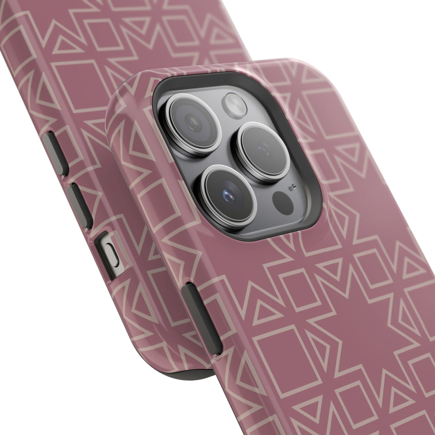 Pink Star ⭐️ Geometric Design - Iphone Magnetic Tough Case