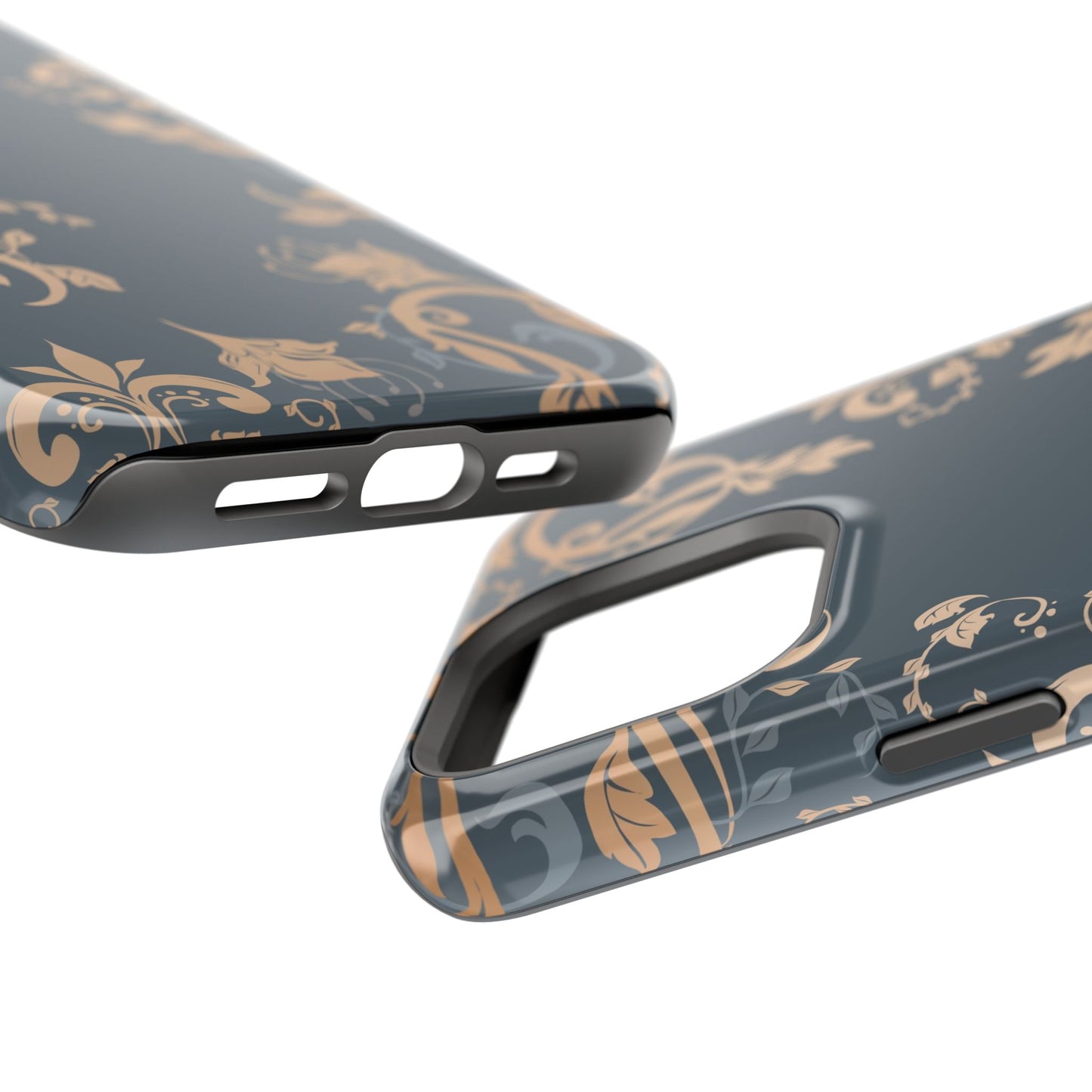 Gold flowers Iphone Magnetic Tough Cases