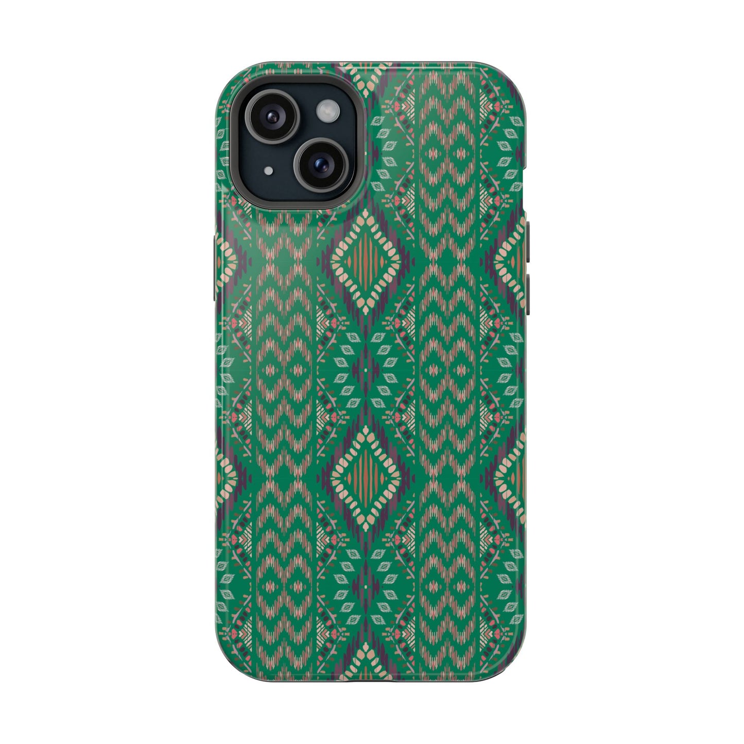 Emerald Green Geometric Design Iphone Magnetic Tough Case