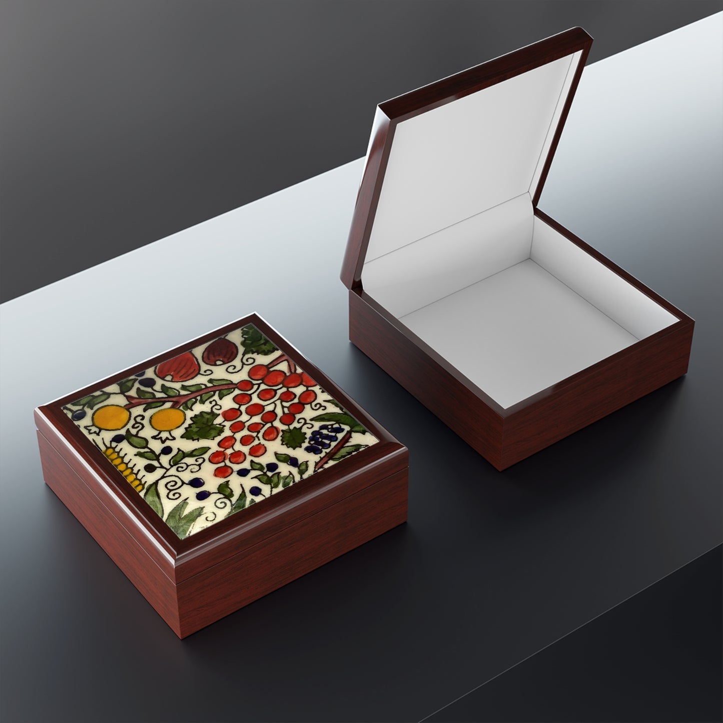 Jerusalem Fruits- Artistic Jewelry Box with Floral Design | Perfect Gift for Special Occasions
