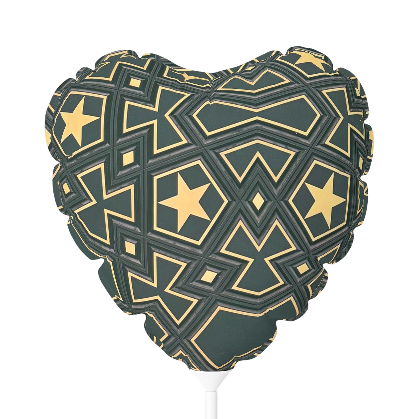 Heart-Circle Shaped Decorative Balloon - 11" Star Pattern