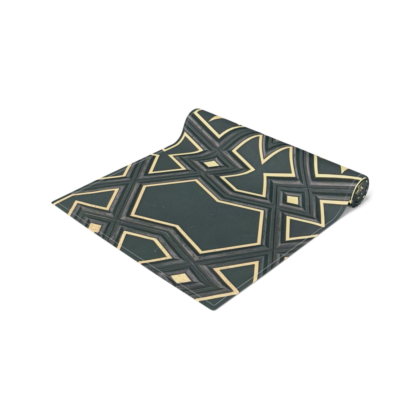 Masjid Al Haram Elegant Geometric Table Runner - Perfect for Dining & Celebrations
