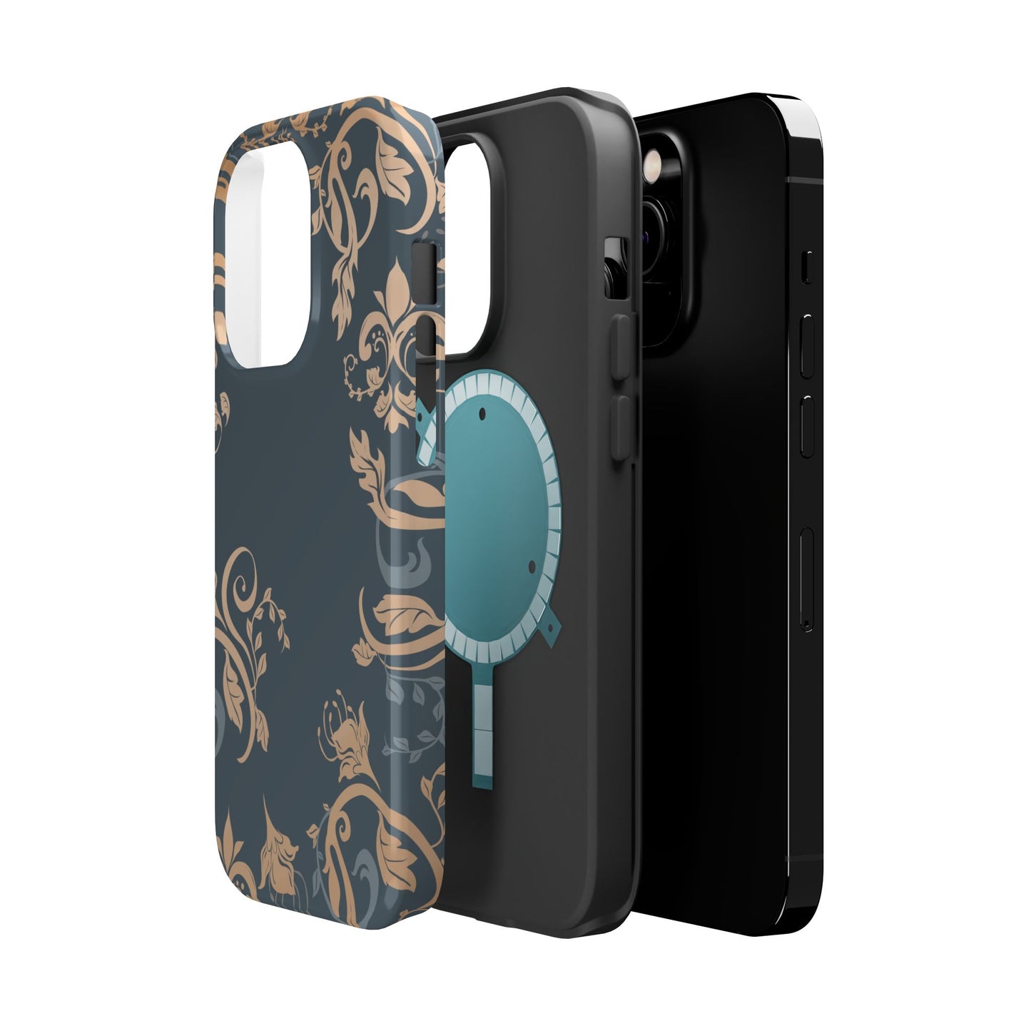 Gold flowers Iphone Magnetic Tough Cases