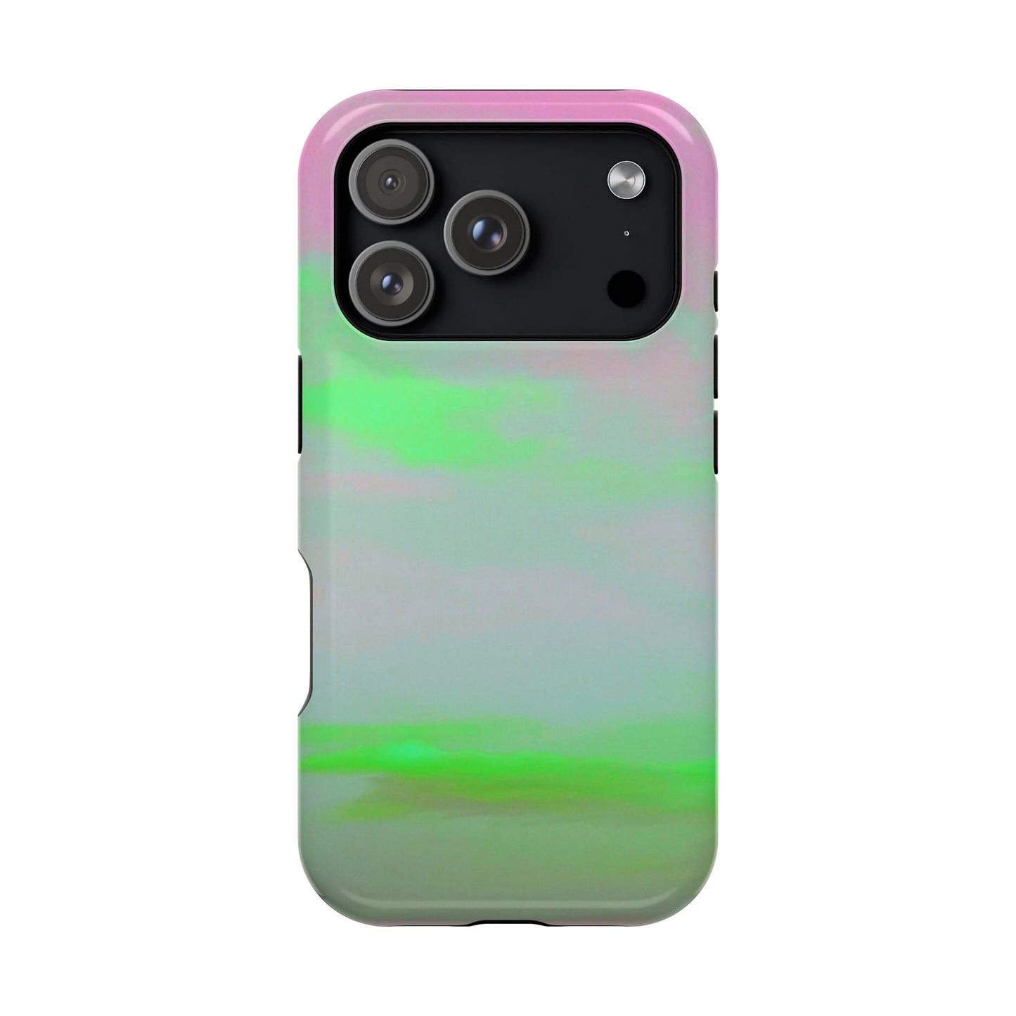 Green and pink sky Design - Iphone Magnetic Tough Case