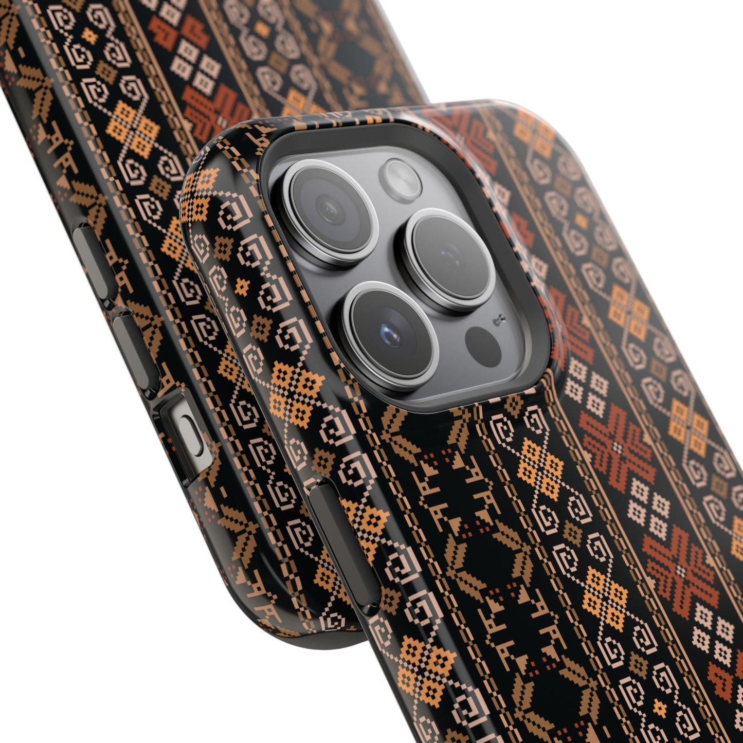 Floral Tatriz geometric Design - Iphone Magnetic Tough Case