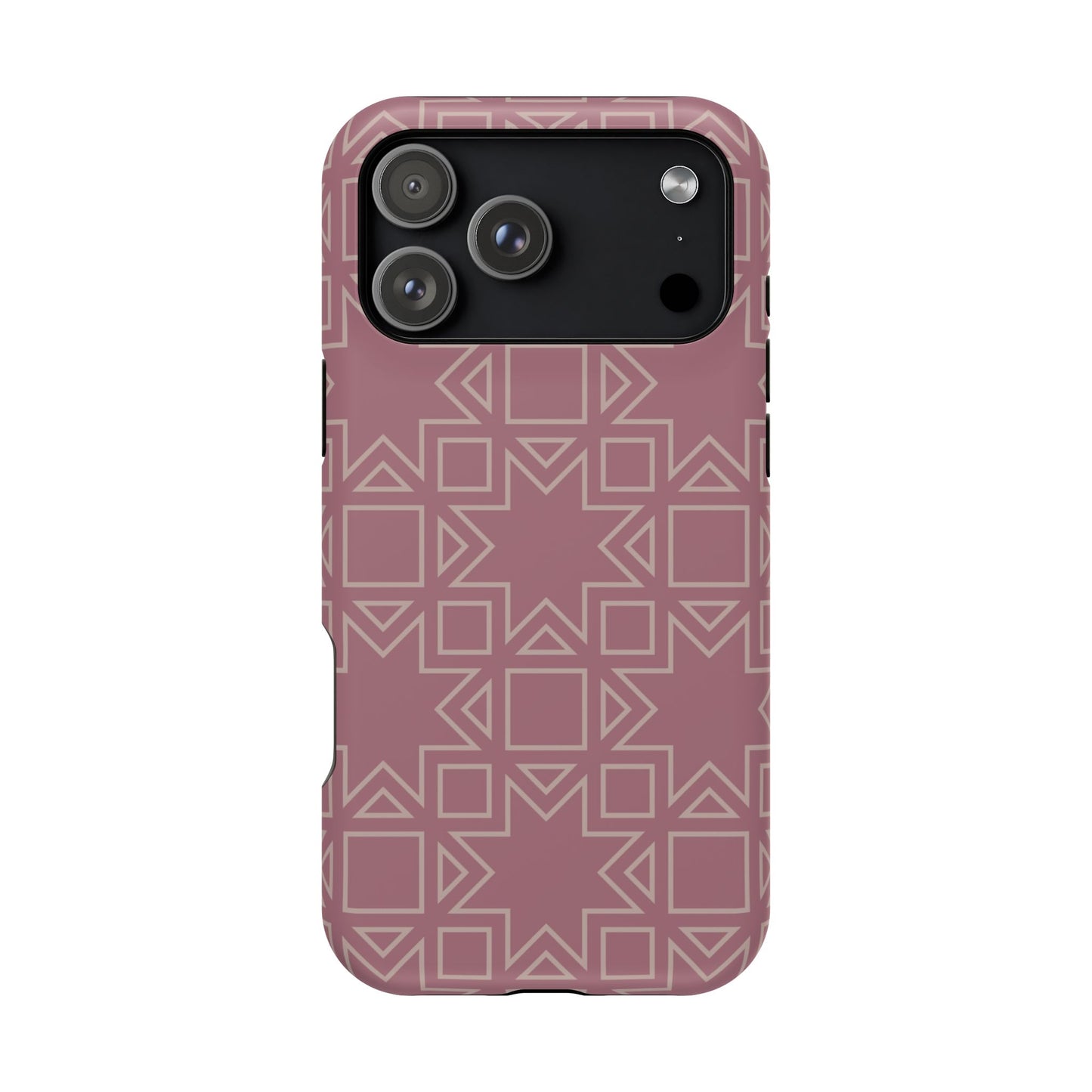 Pink Star ⭐️ Geometric Design - Iphone Magnetic Tough Case