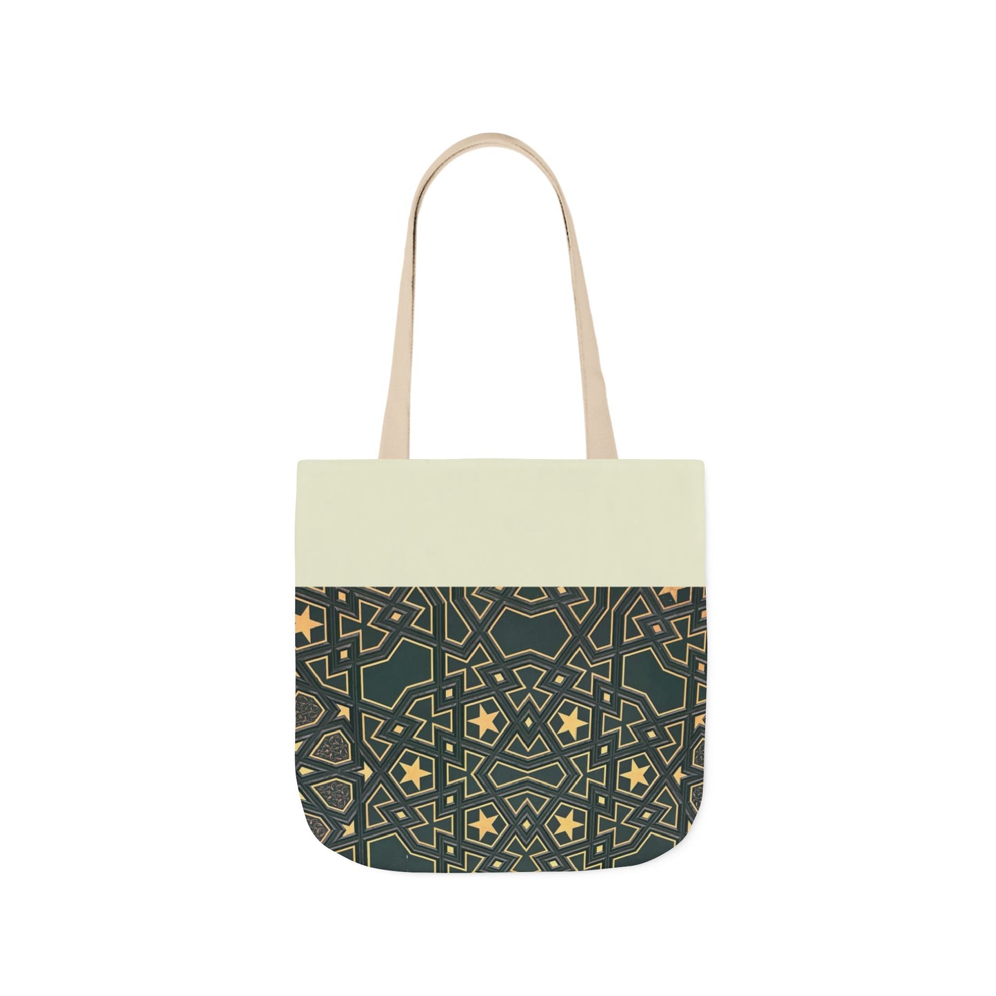 Masjid Al Haram Door Canvas Tote Bag, 2-Color Straps