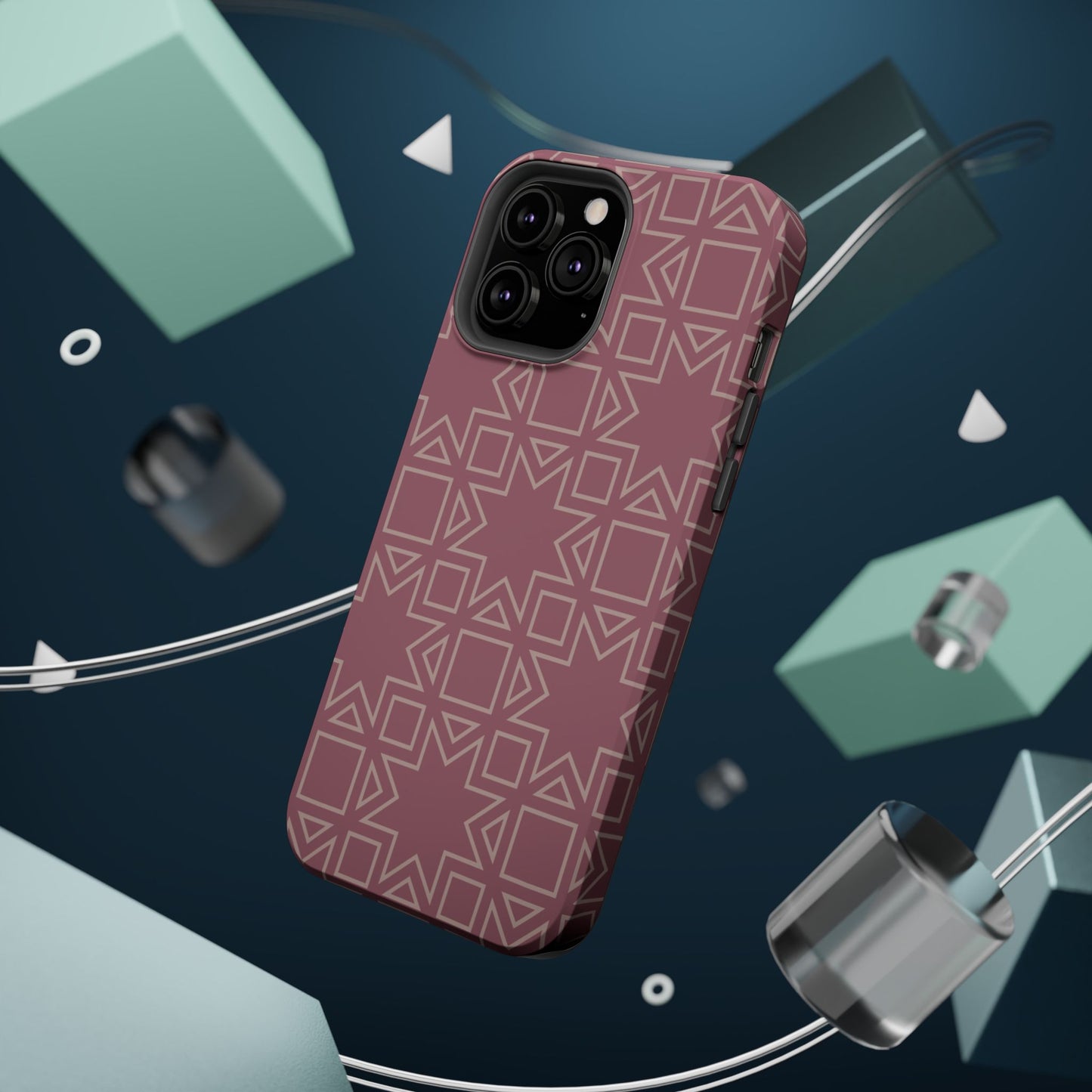 Pink Star ⭐️ Geometric Design - Iphone Magnetic Tough Case