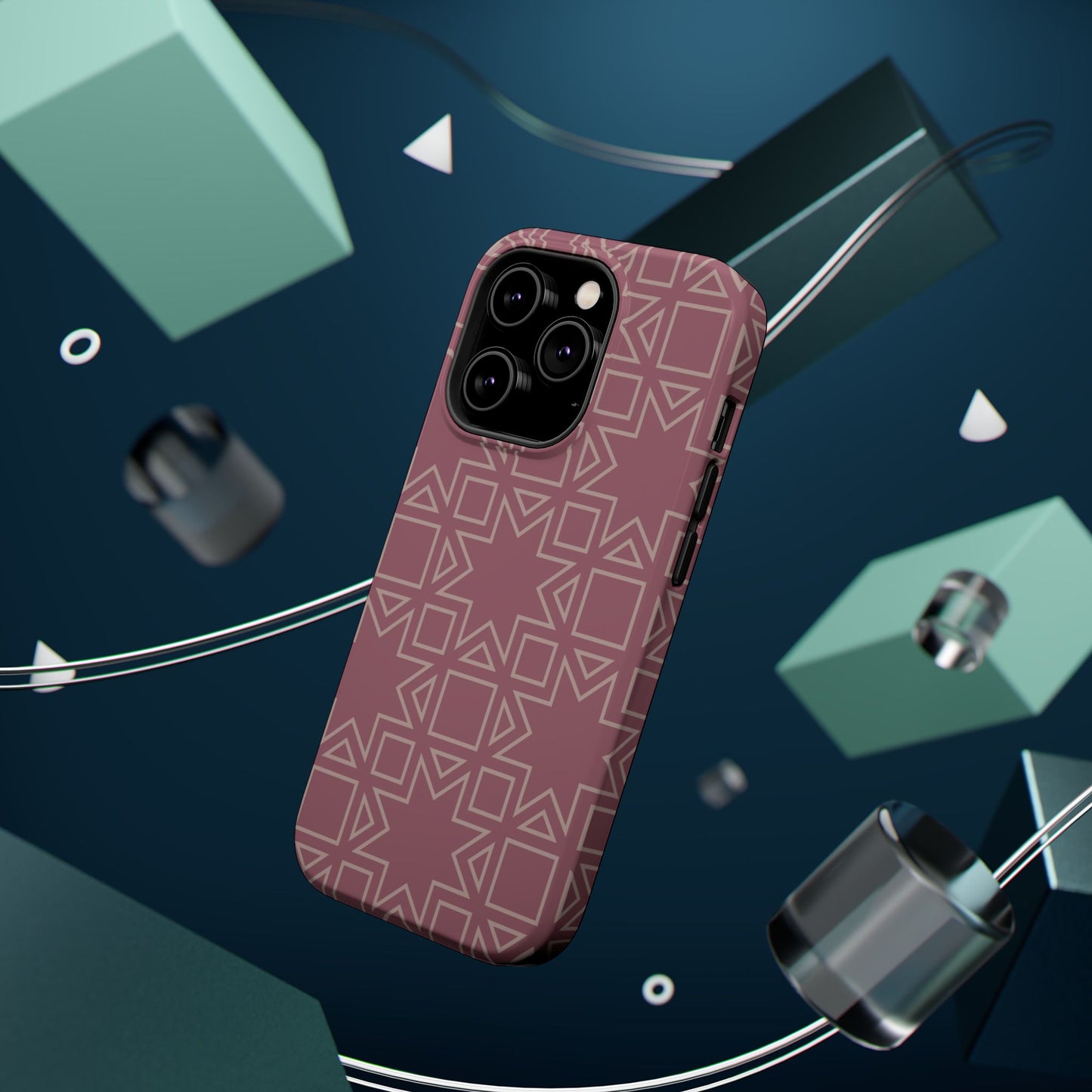 Pink Star ⭐️ Geometric Design - Iphone Magnetic Tough Case