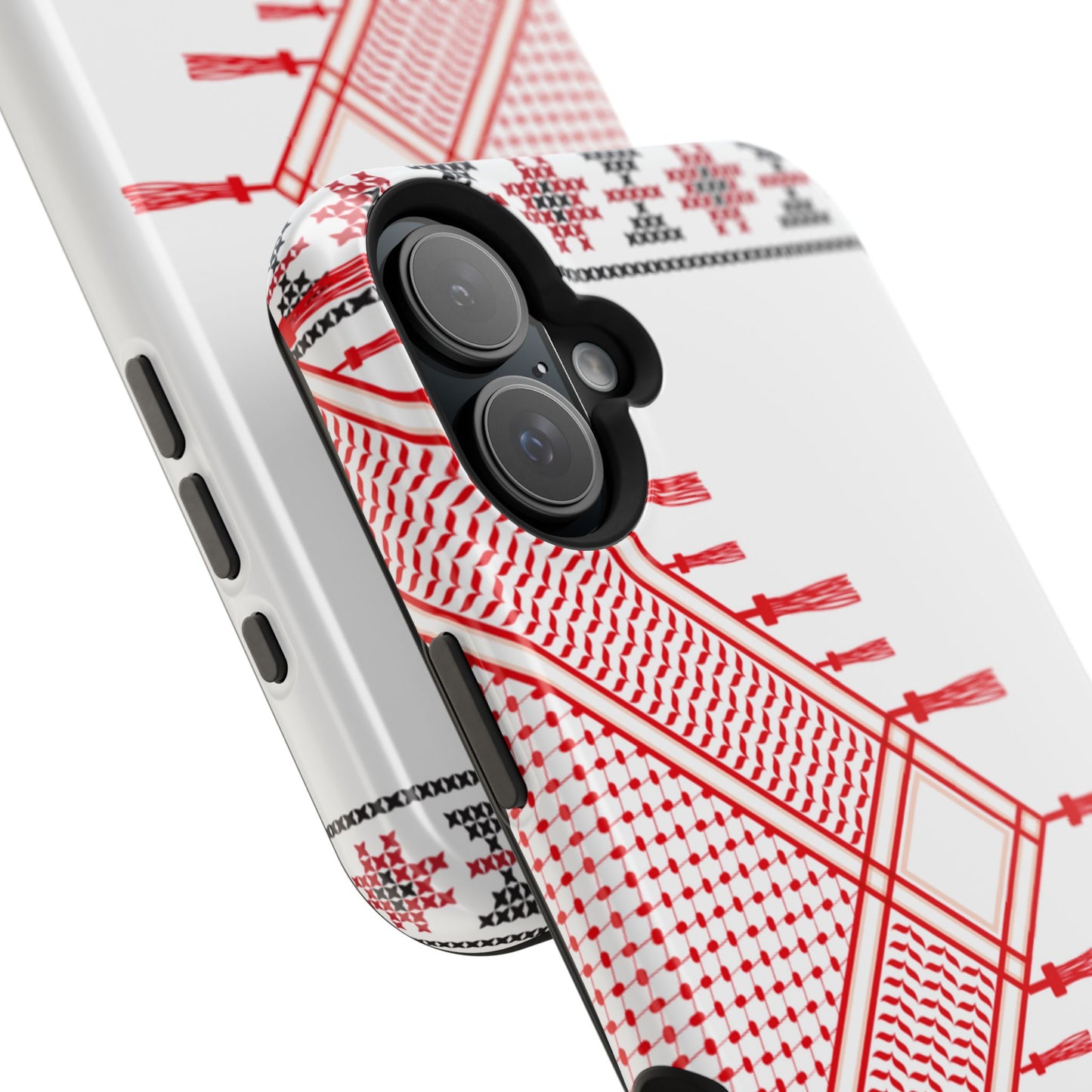 Red and White Hattah Design Iphone Magnetic Tough Case