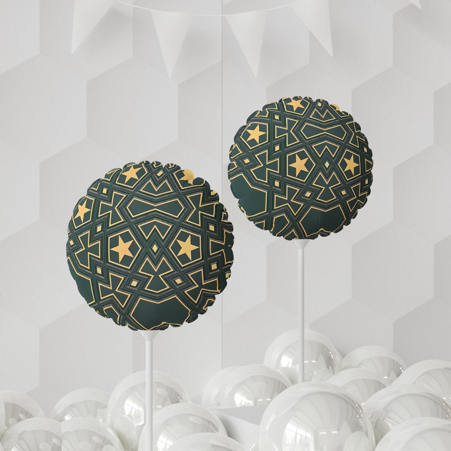 Heart-Circle Shaped Decorative Balloon - 11" Star Pattern