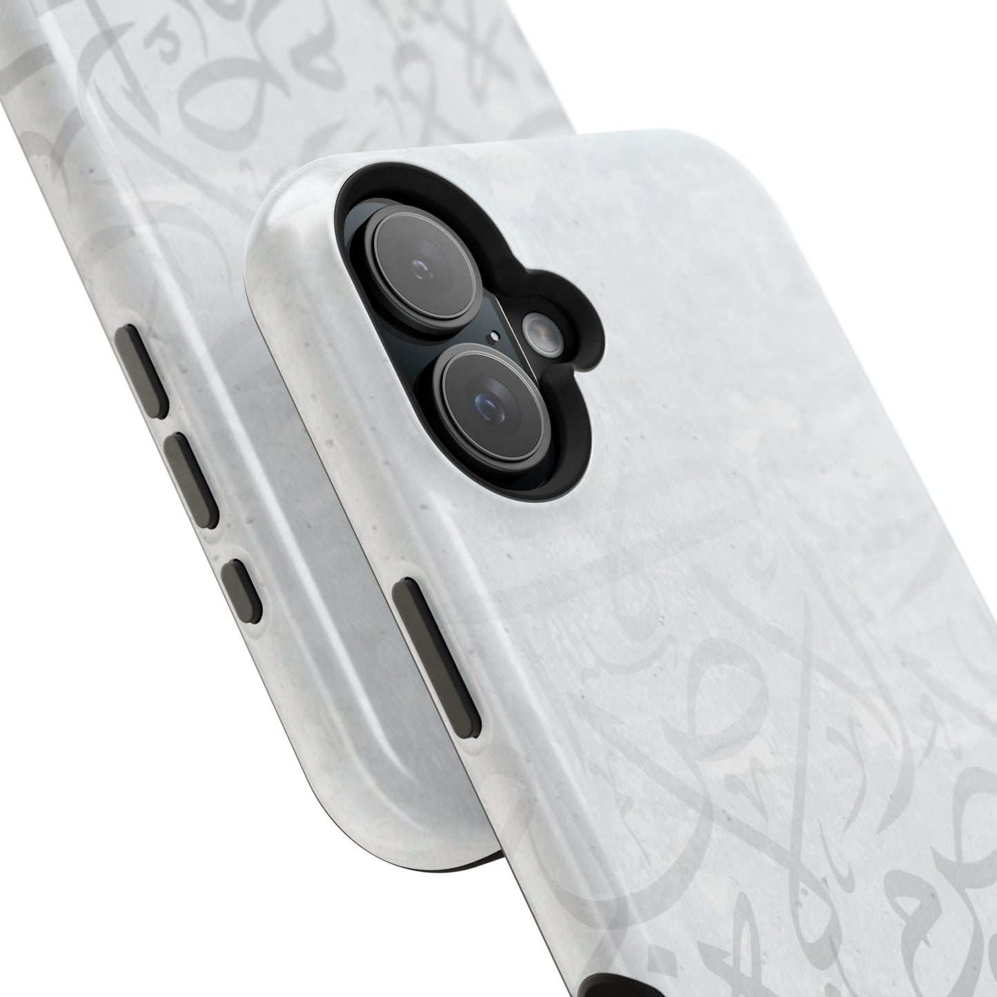 Arabic White and Grey Calligraphy Faded Design - Iphone Magnetic Tough Case
