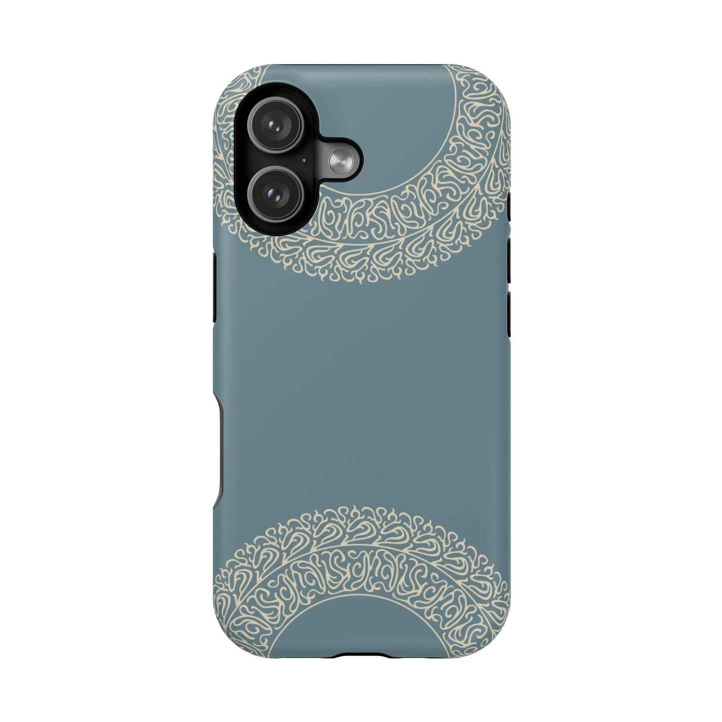 Beige geometric circle Design - Iphone Magnetic Tough Case