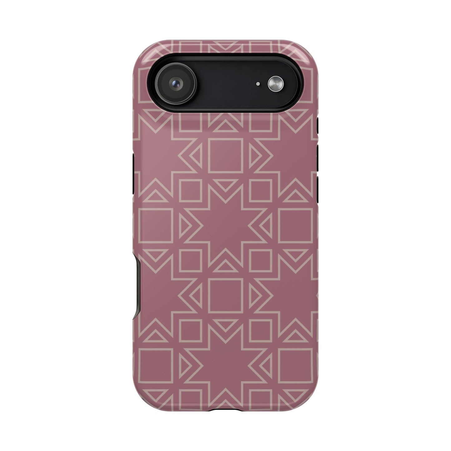 Pink Star ⭐️ Geometric Design - Iphone Magnetic Tough Case