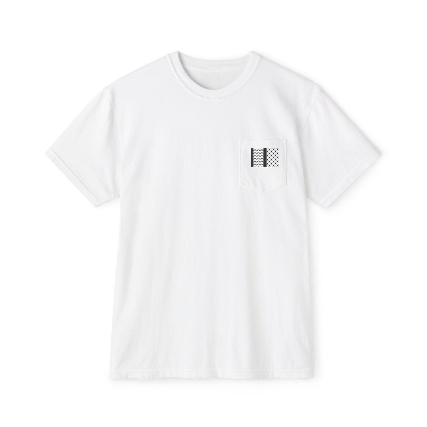 Hattah Black and White Stylish Graphic Pocket T-Shirt | Unisex| More Colors