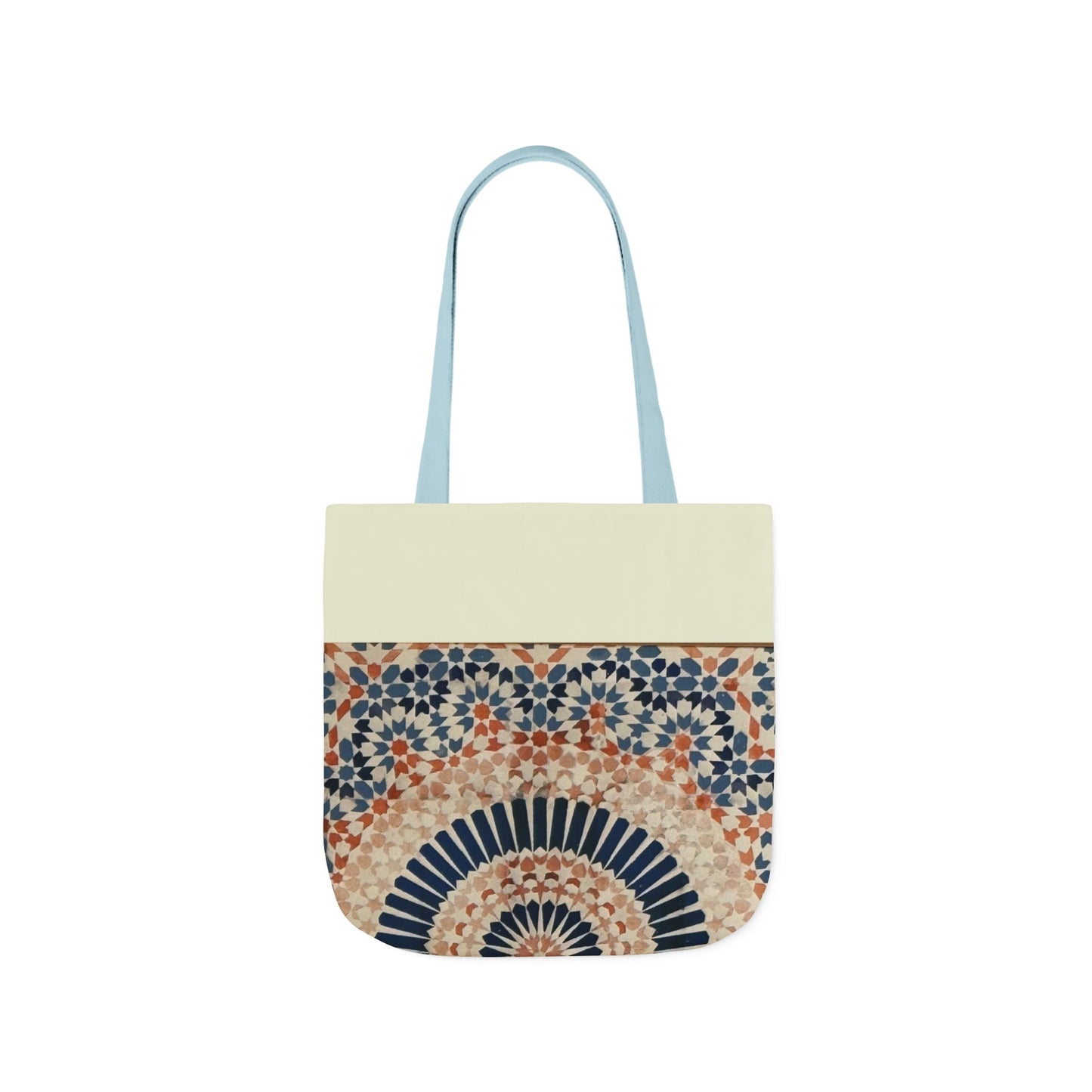 Moroccan Design Tote Bag, 3-Color Straps