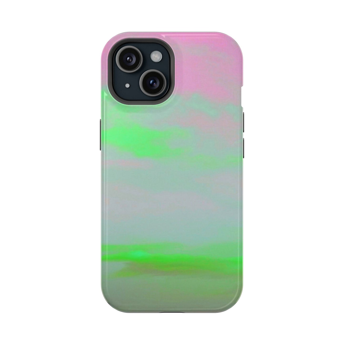 Green and pink sky Design - Iphone Magnetic Tough Case