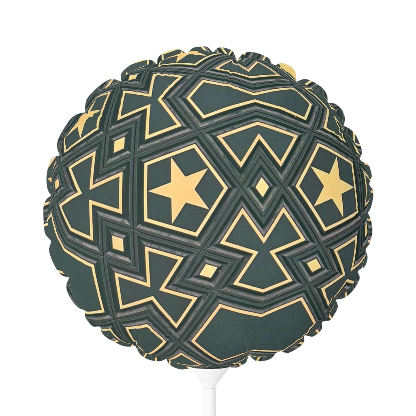 Heart-Circle Shaped Decorative Balloon - 11" Star Pattern