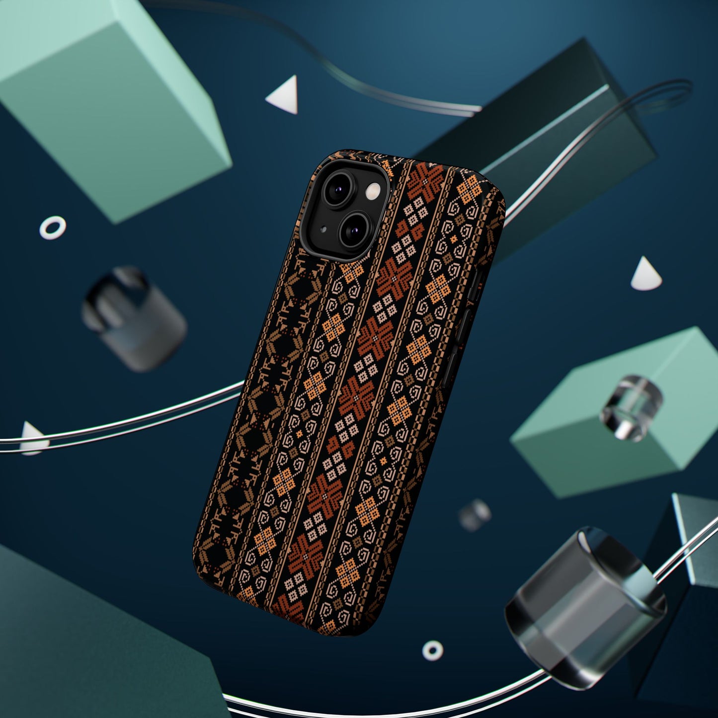 Floral Tatriz geometric Design - Iphone Magnetic Tough Case