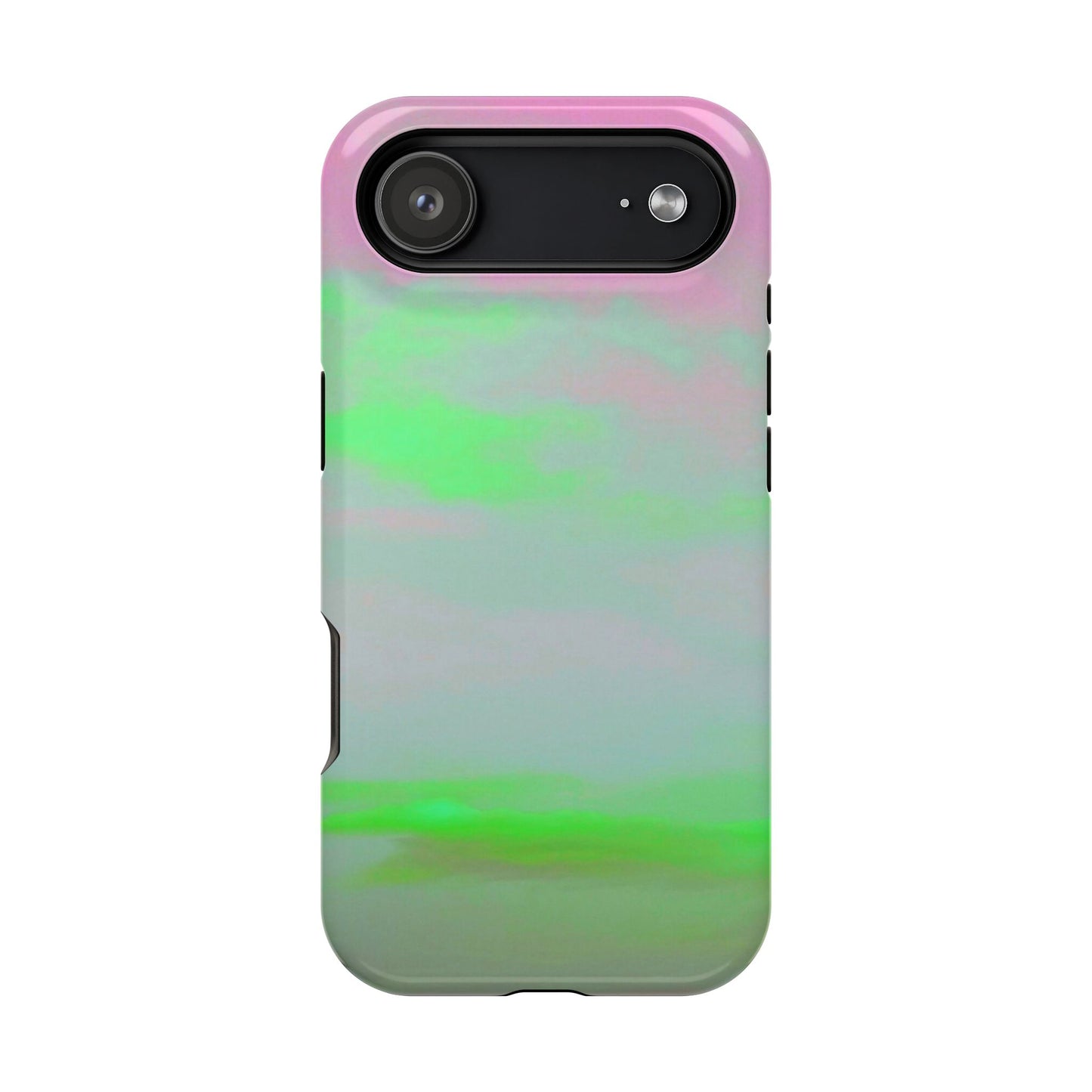 Green and pink sky Design - Iphone Magnetic Tough Case