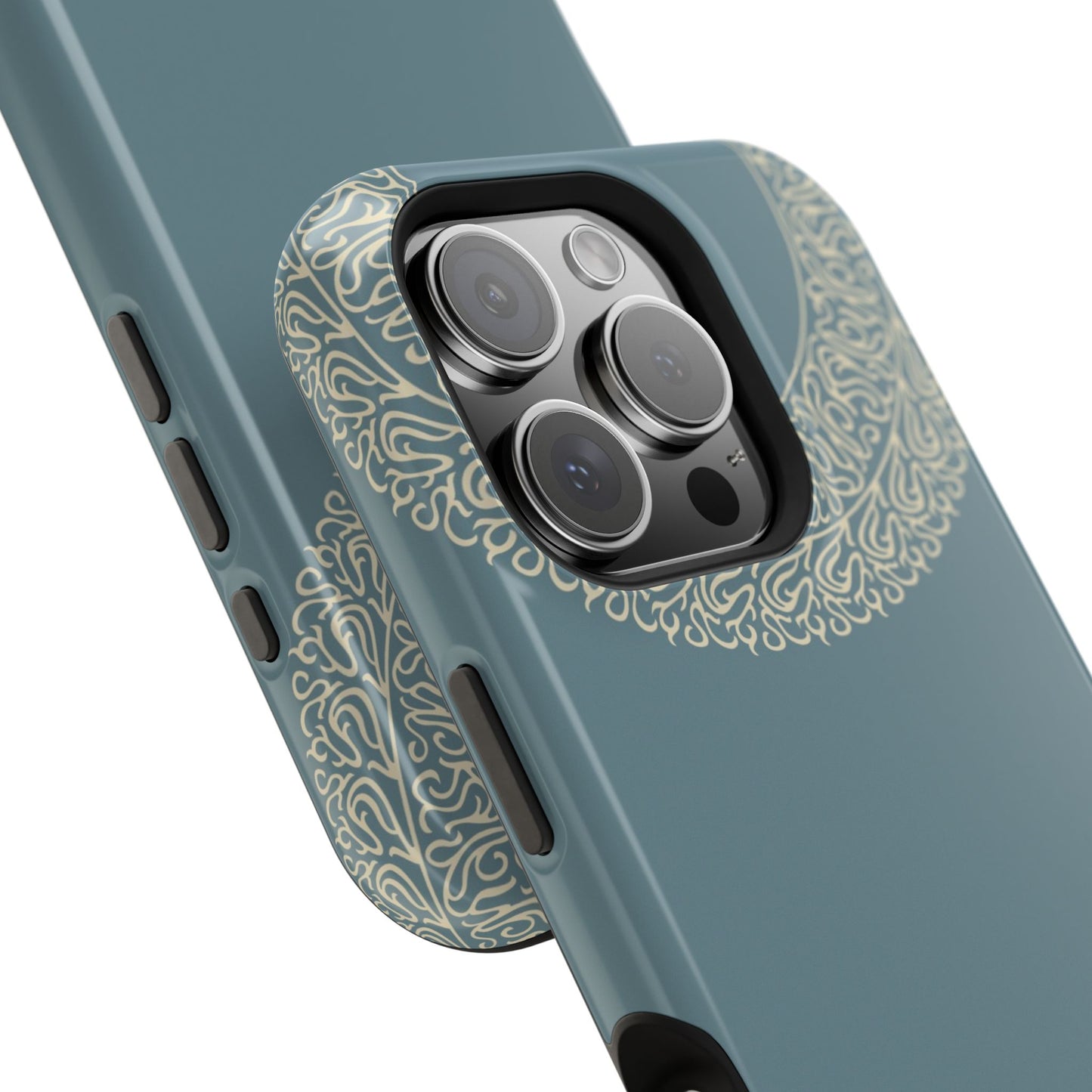 Beige geometric circle Design - Iphone Magnetic Tough Case