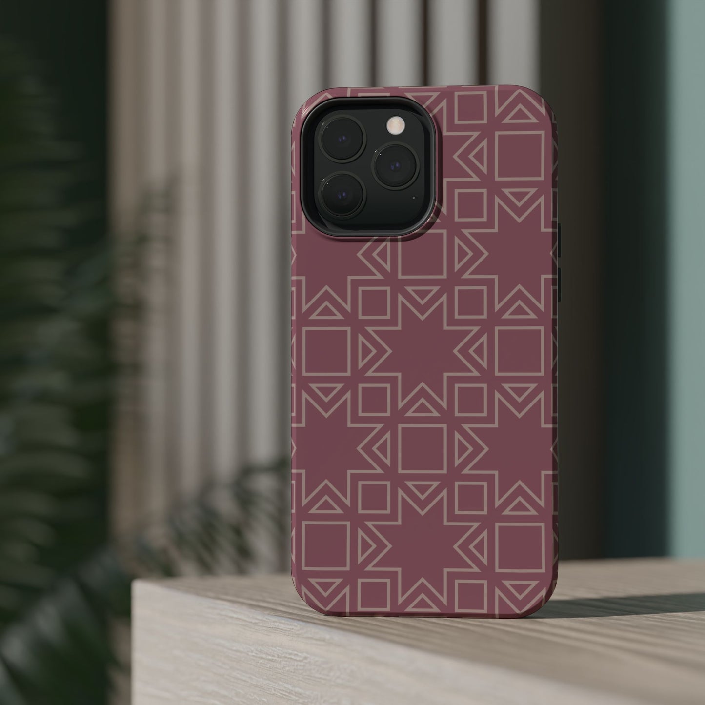 Pink Star ⭐️ Geometric Design - Iphone Magnetic Tough Case