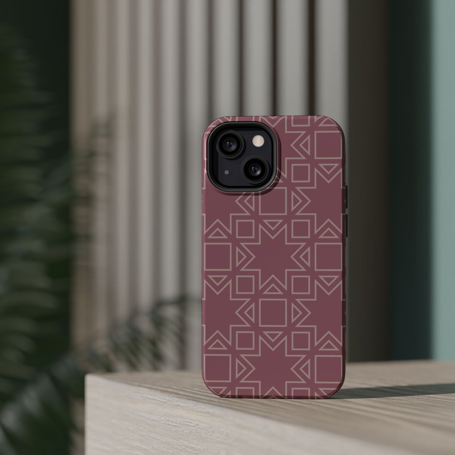 Pink Star ⭐️ Geometric Design - Iphone Magnetic Tough Case