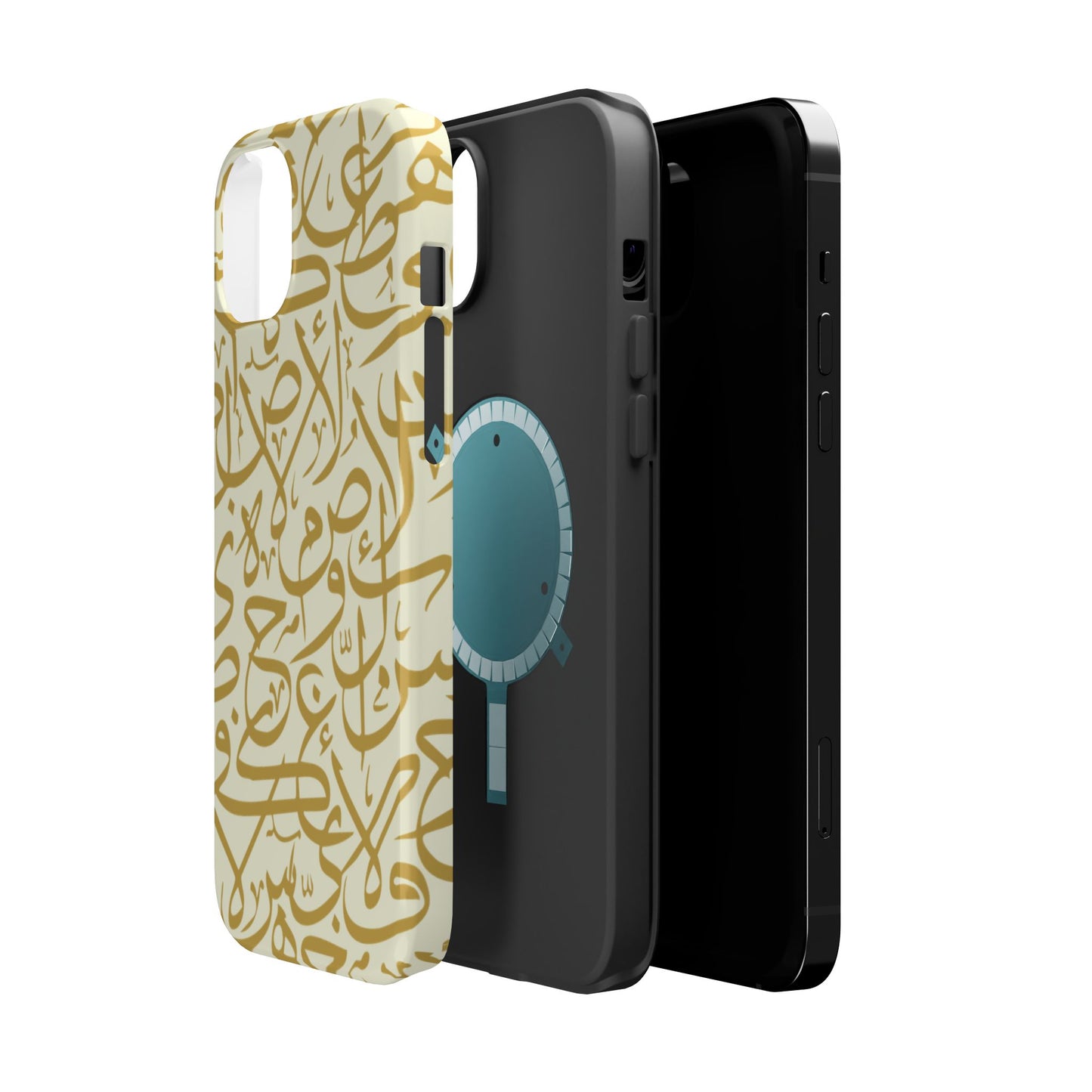 Beige and Gold Arabic Letters Iphone Magnetic Tough Cases