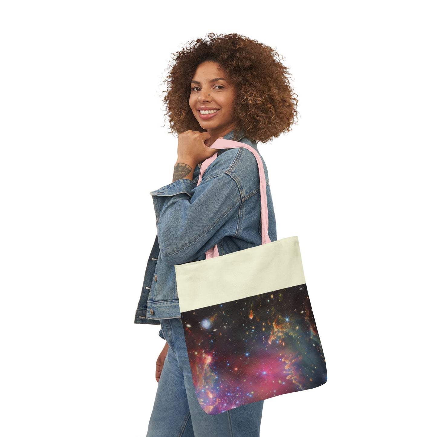Star Cluster Canvas Tote Bag, 4-Color Straps