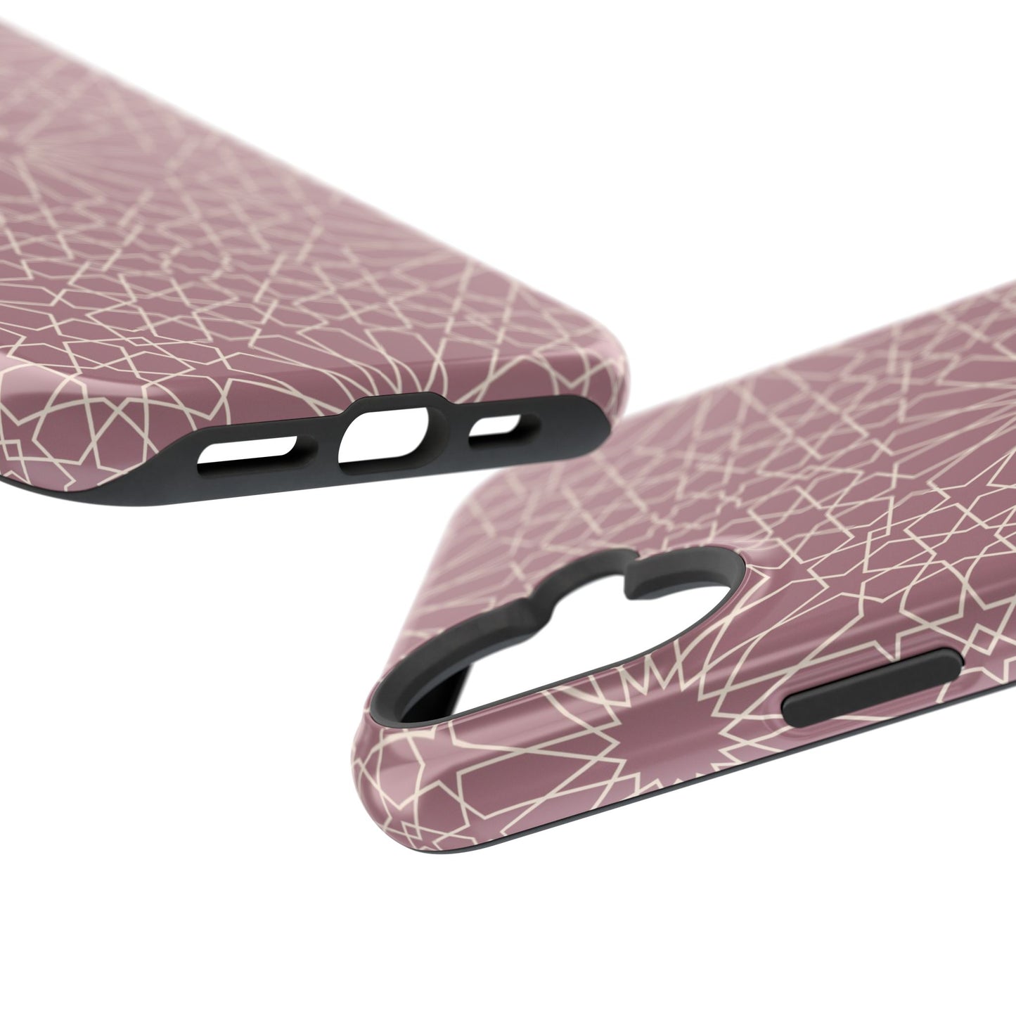 Pink Flower 🌸 Geometric Design Iphone Magnetic Tough Case