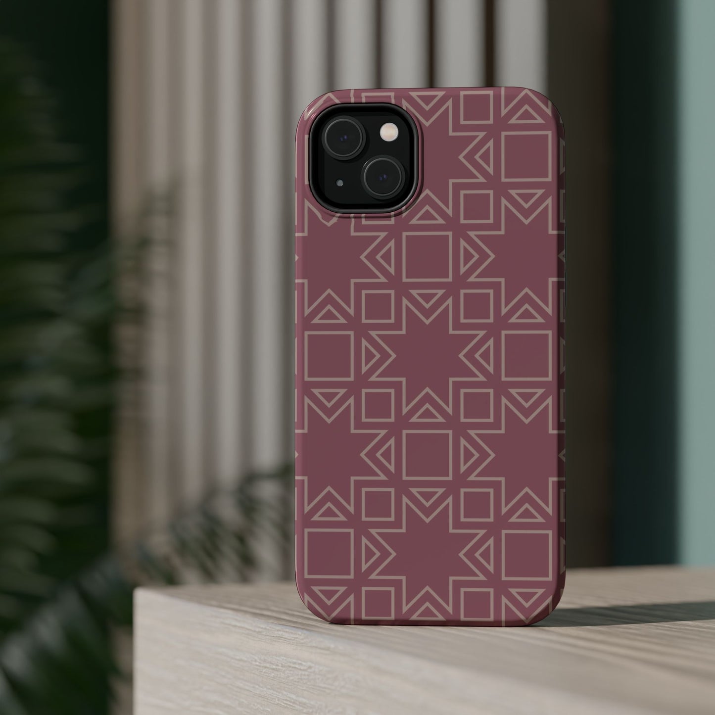 Pink Star ⭐️ Geometric Design - Iphone Magnetic Tough Case