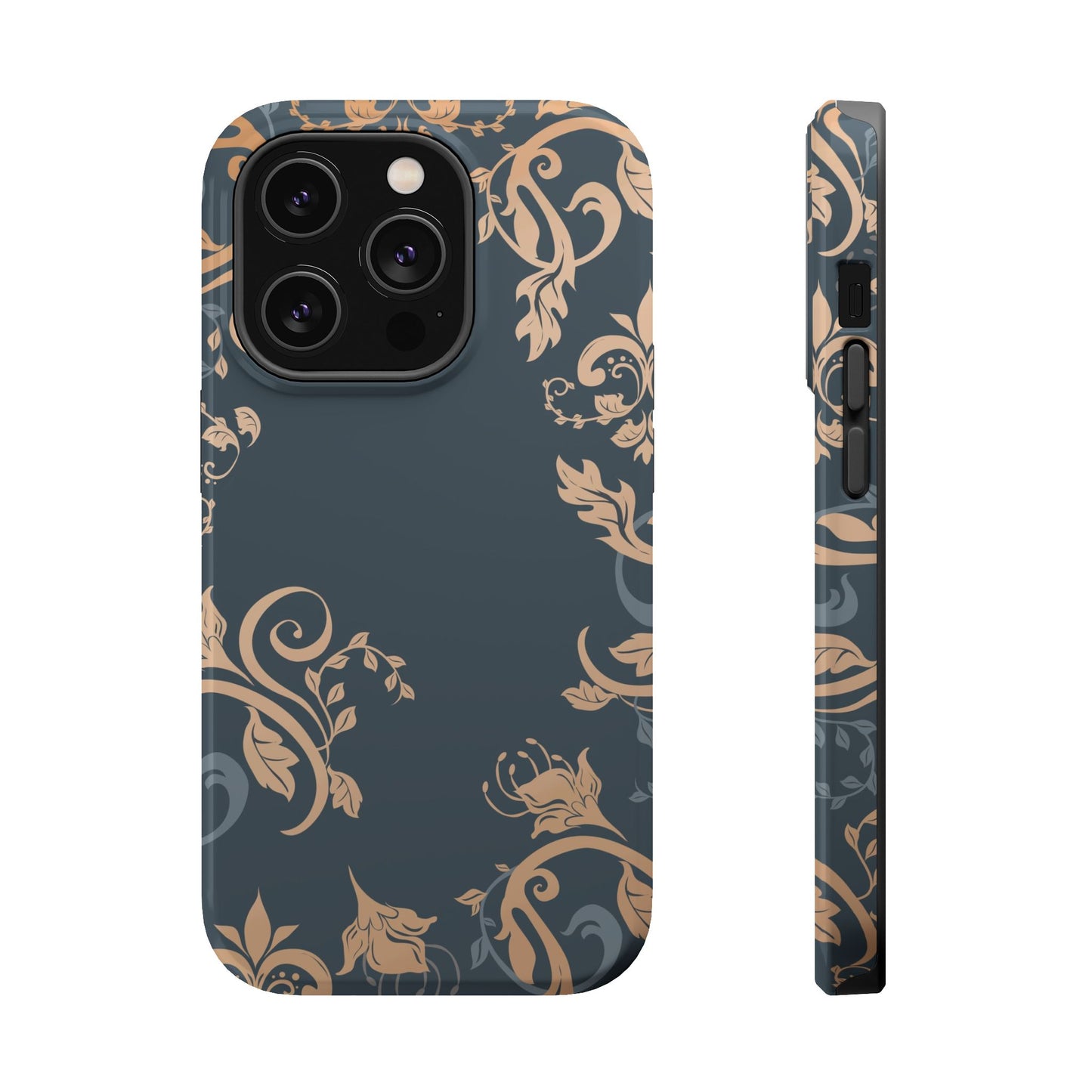 Gold flowers Iphone Magnetic Tough Cases