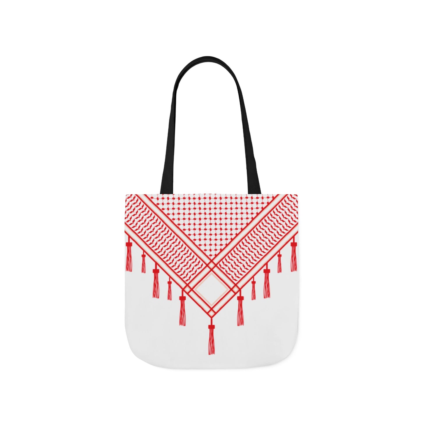 Red and White Shmagh Design Tote Bag