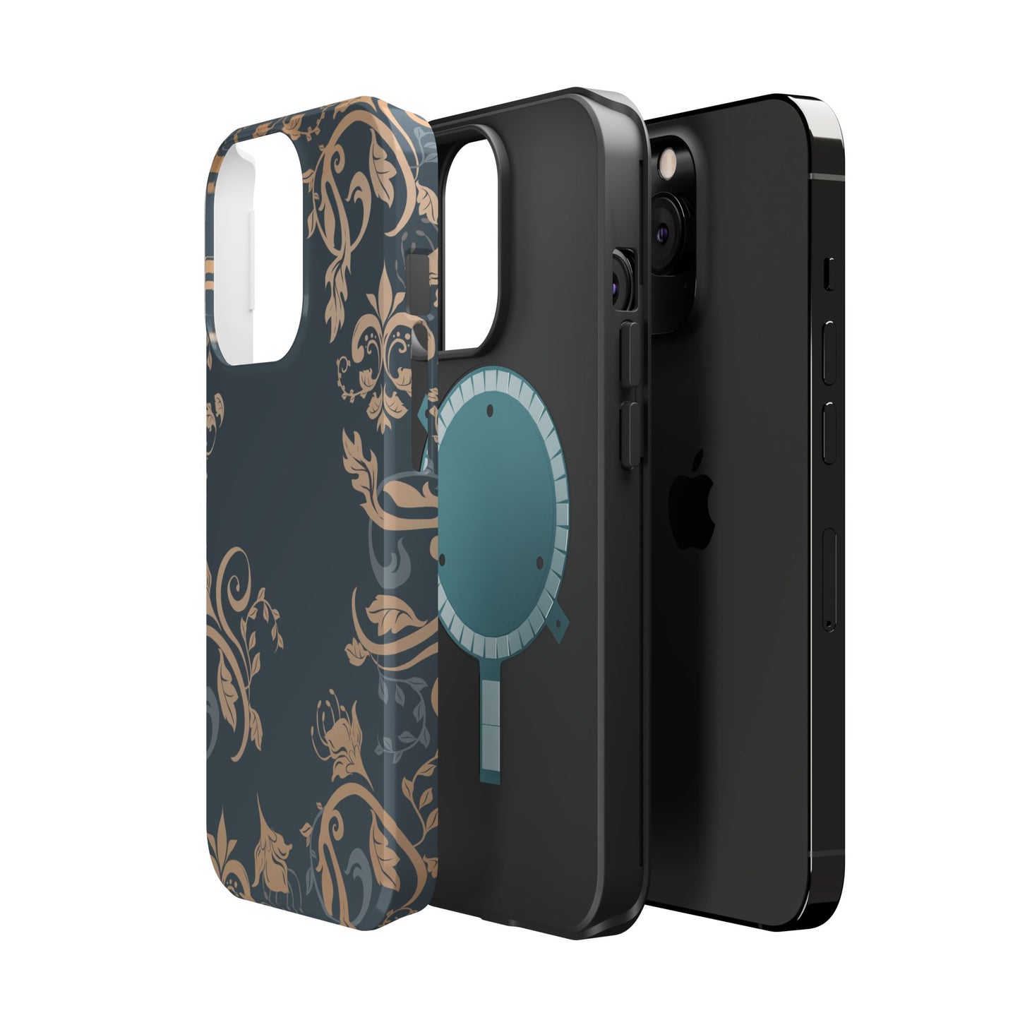 Gold flowers Iphone Magnetic Tough Cases