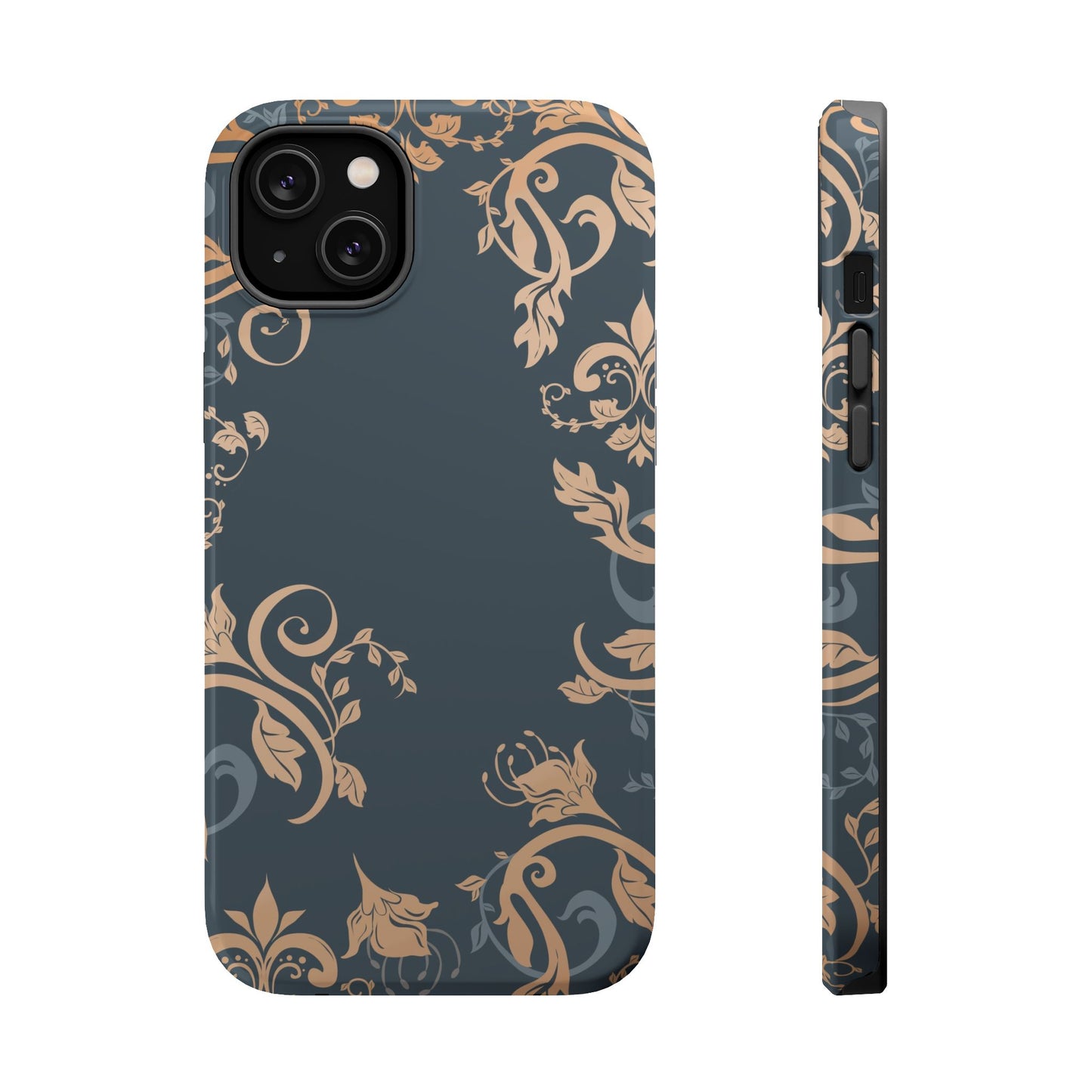 Gold flowers Iphone Magnetic Tough Cases