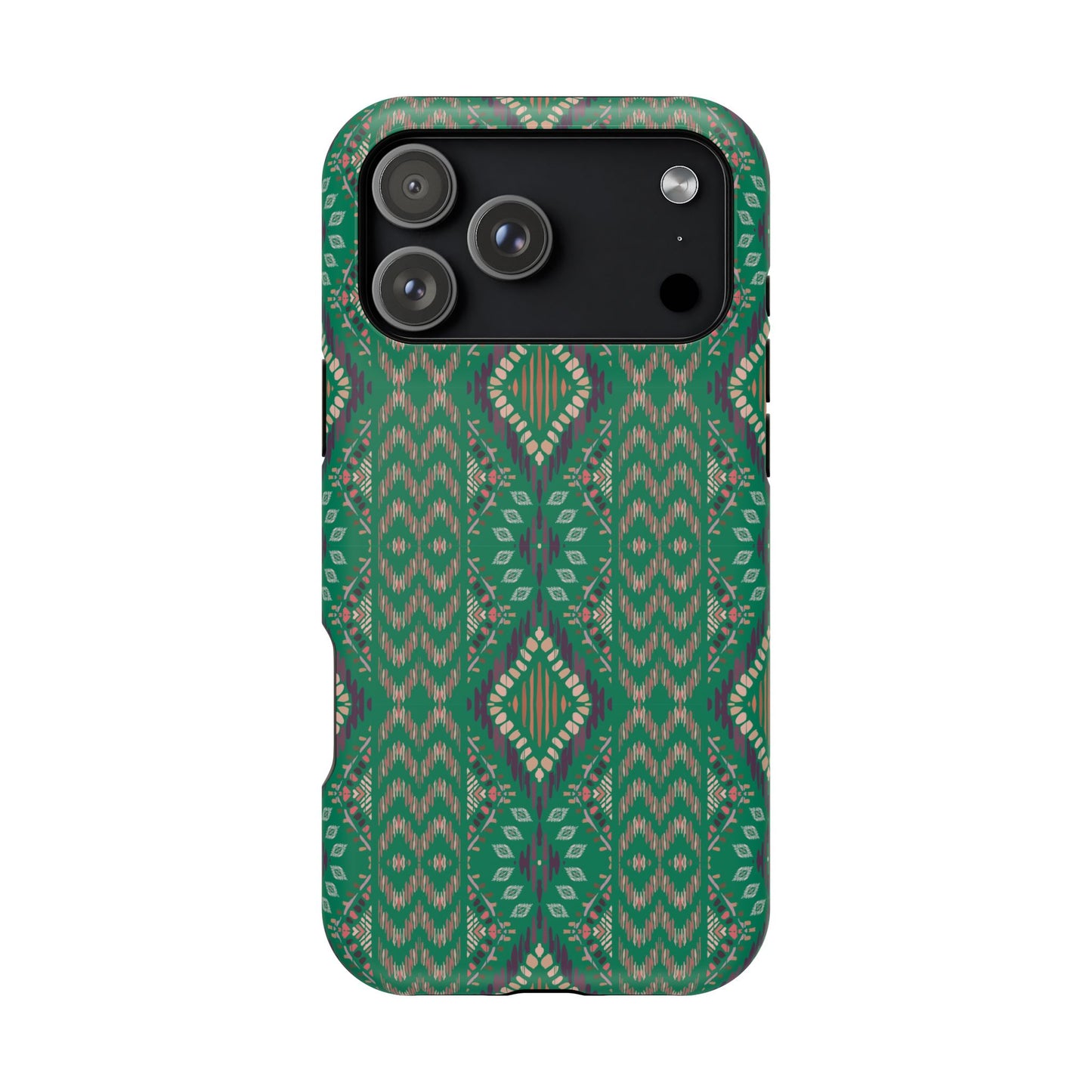 Emerald Green Geometric Design Iphone Magnetic Tough Case